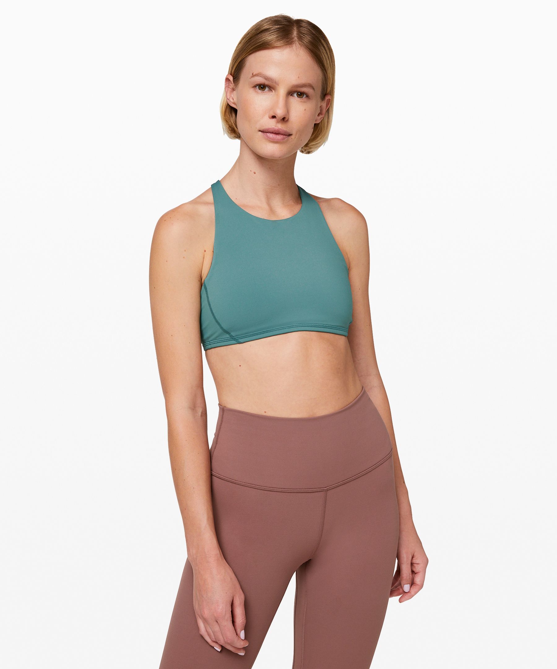 Lululemon Free To Be Bra High Neck *online Only In Aquatic Green