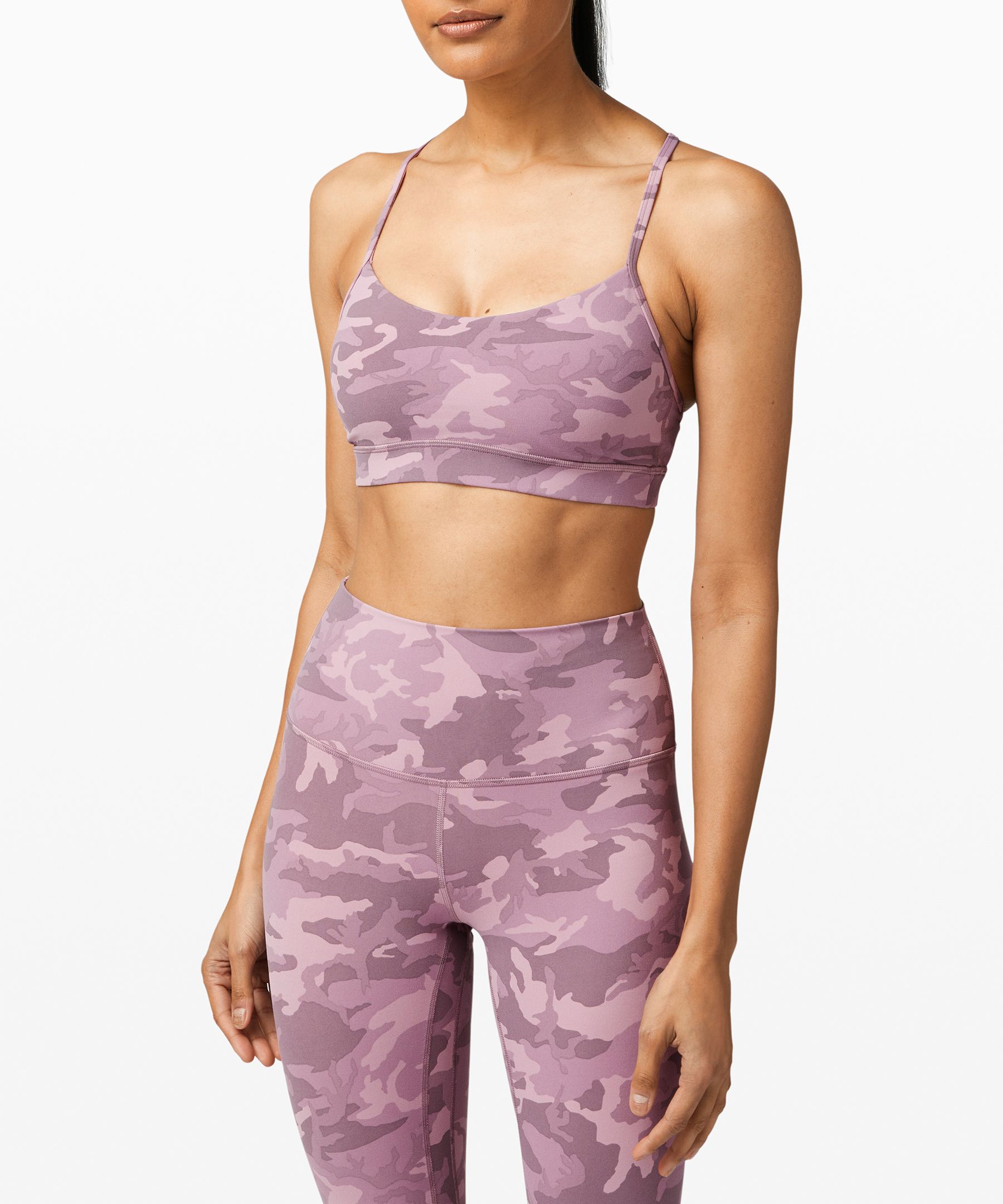 Lululemon Flow Y Bra Nulu *light Support, B/c Cup In Kaleidofloral Multi