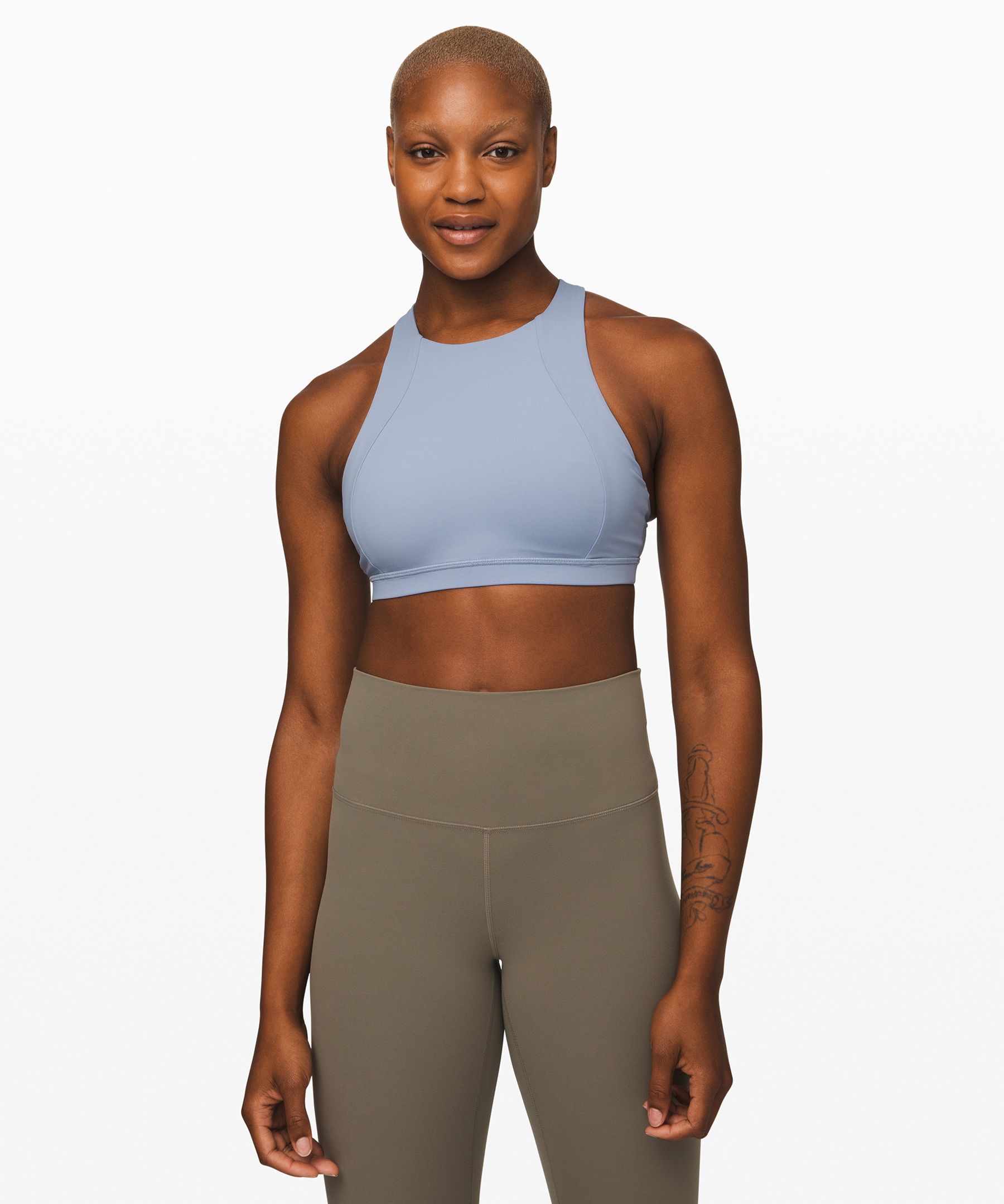 Lululemon Free To Be Serene Bra High Neck*light Support, C/d Cup Online Only In Blue