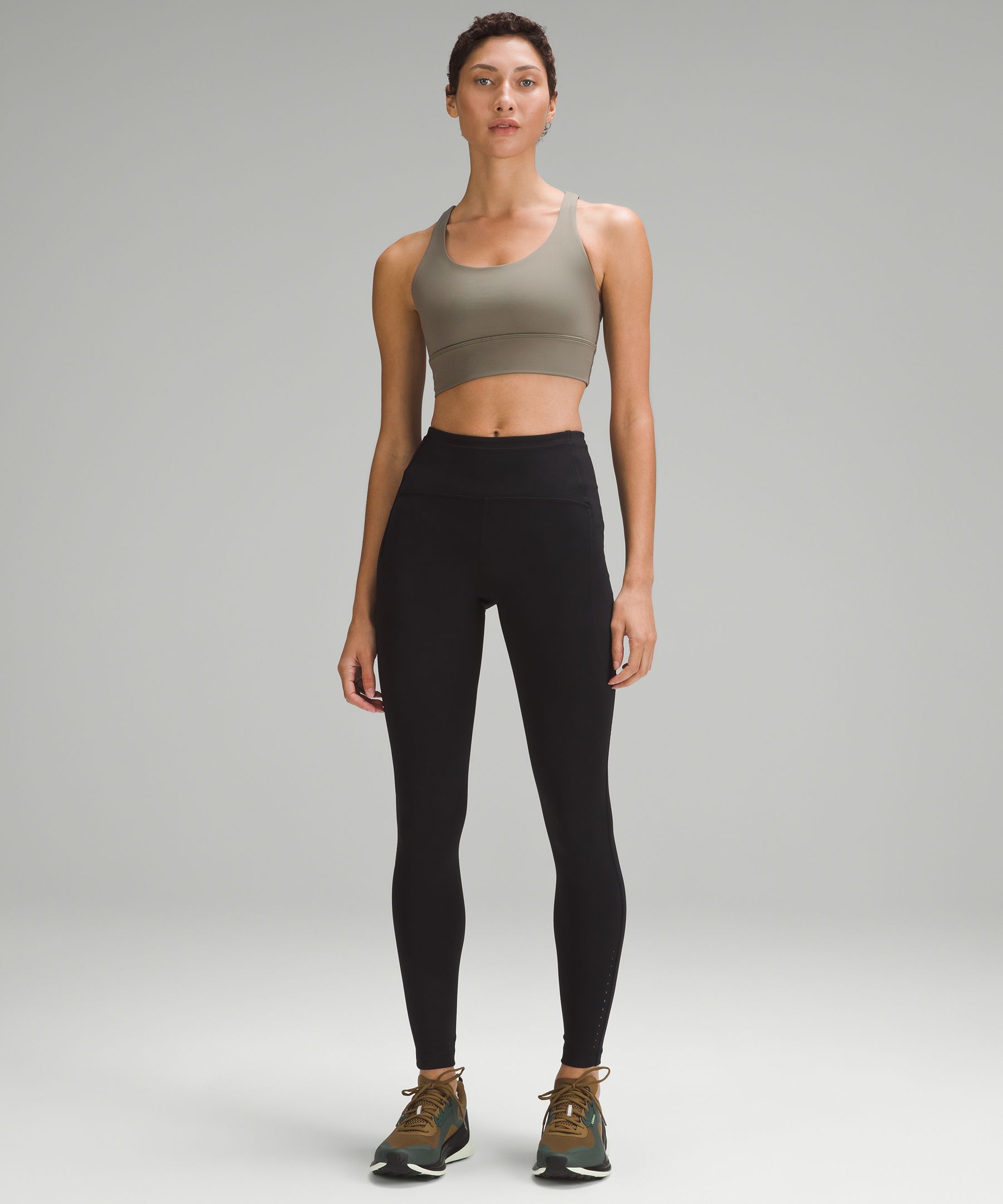 lululemon athletica, Tops, Lululemon Energy Bra Long Line Sage Grey 4