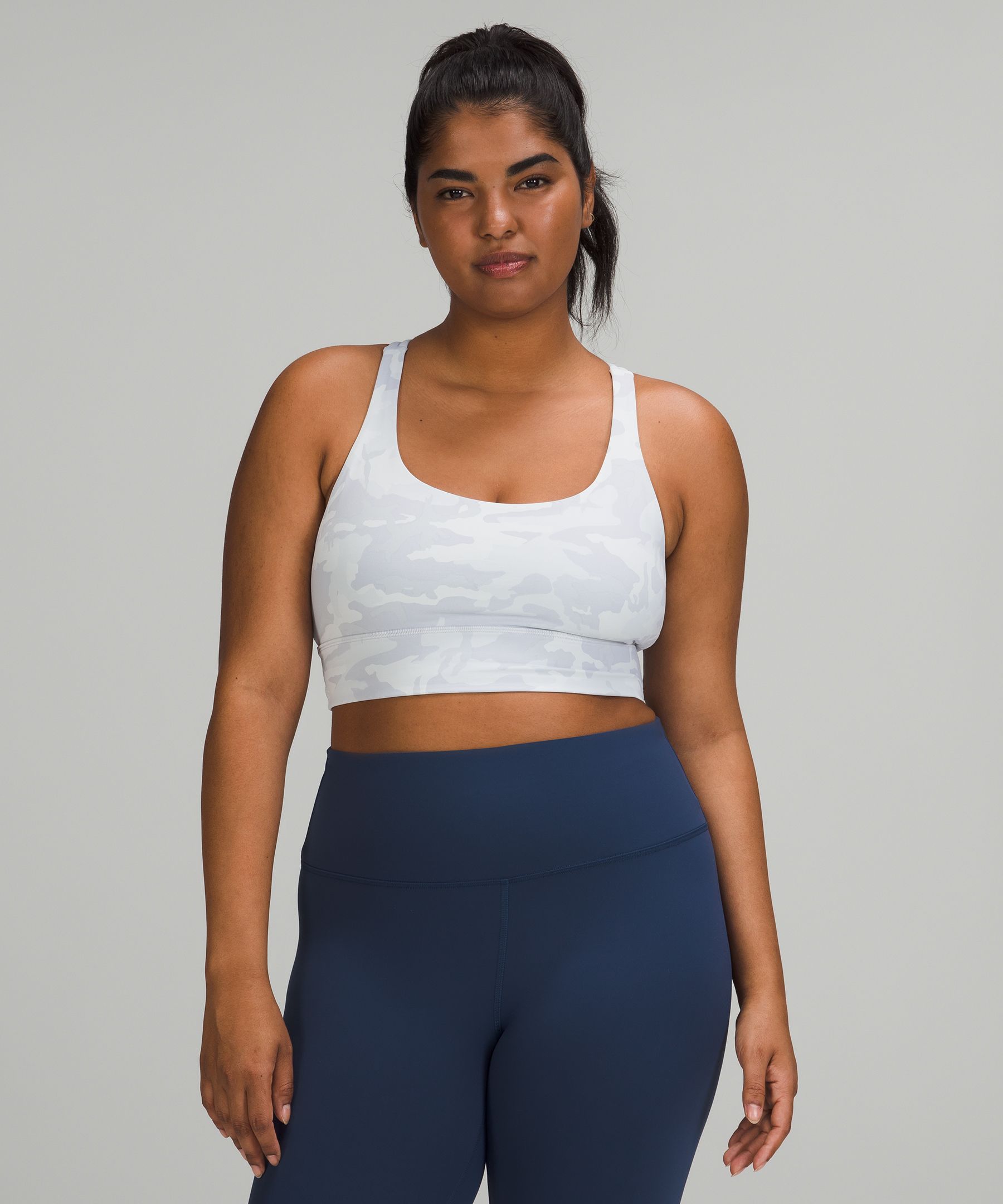 Lululemon Energy Bra Longline *medium Support, B–d Cups In Printed