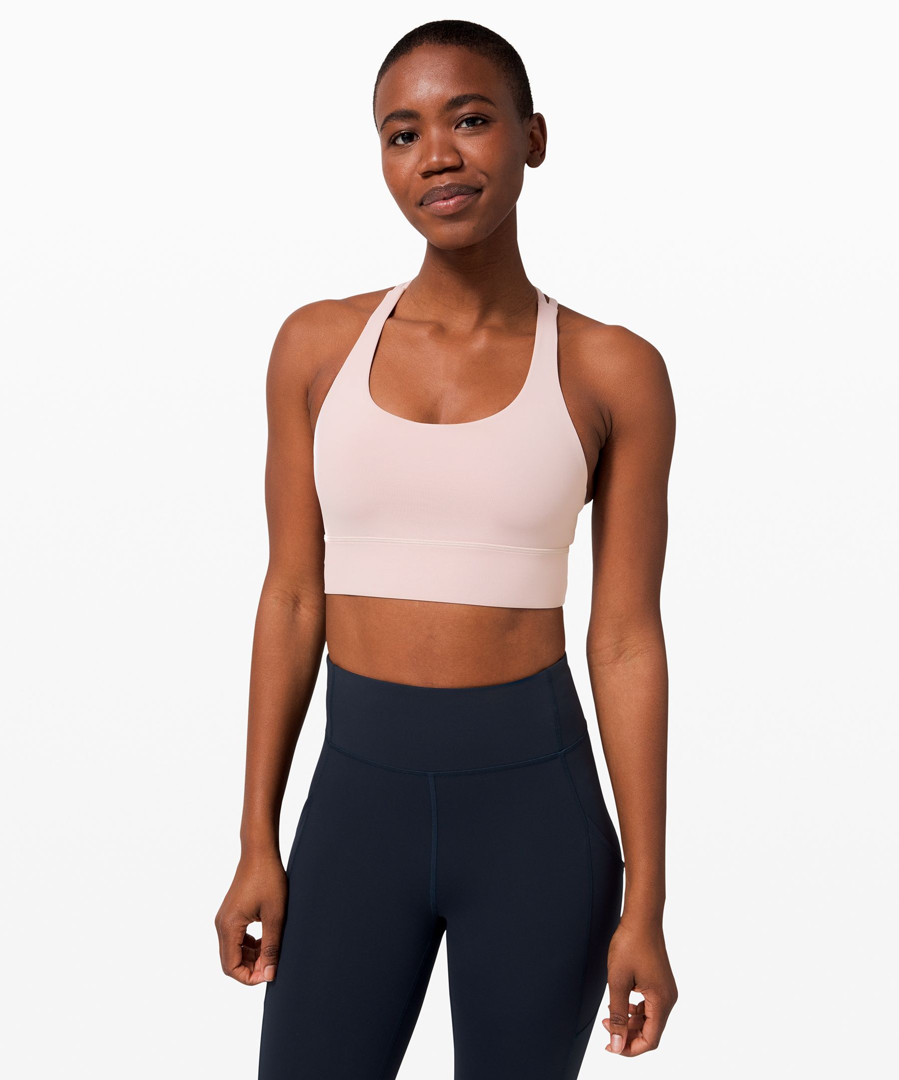 Lululemon Energy Bra Long Line*medium Support, B–d Cup In Pink