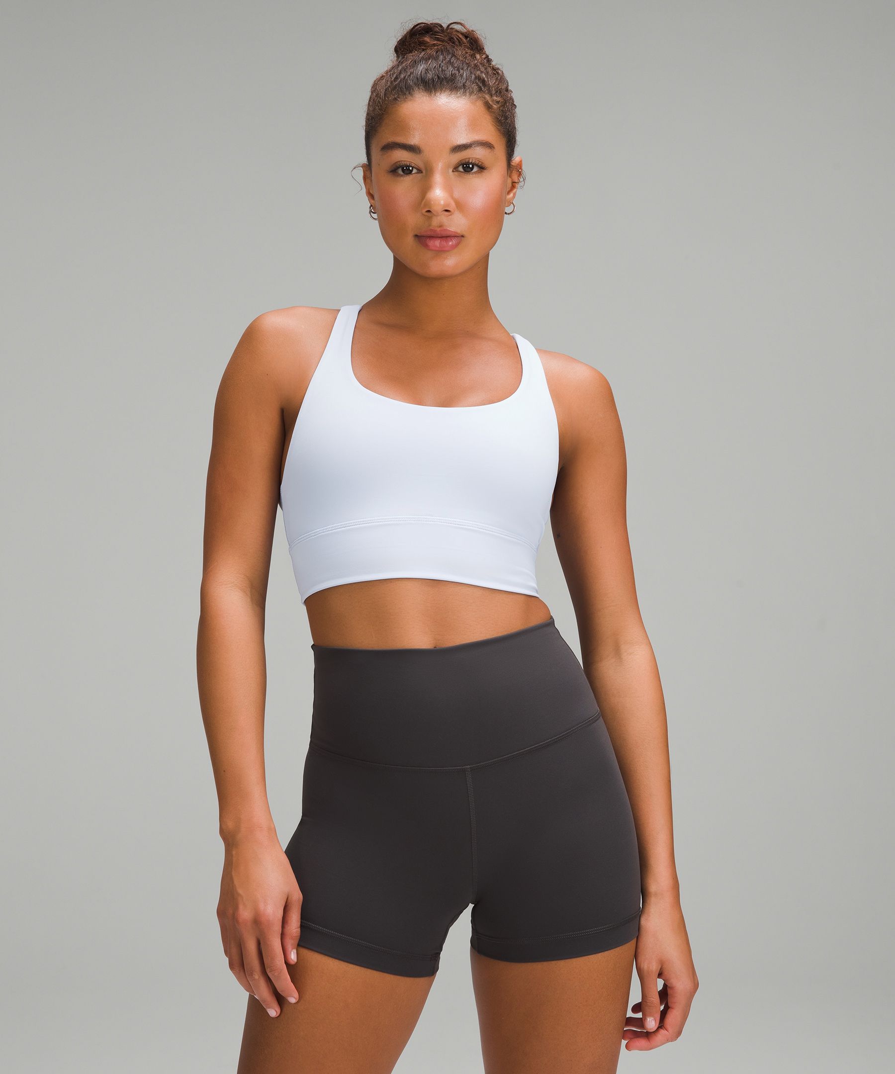 Nike Women's Medium Support Sports Bra Camo Design -1-Piece Pad - High-Neck  - Dri-FIT Swoosh (Small, Grey/Black) at  Women's Clothing store