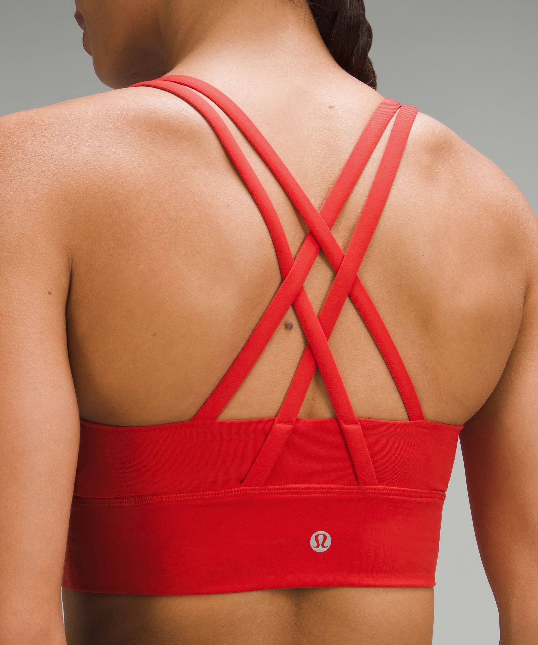 Lululemon red store sports bra