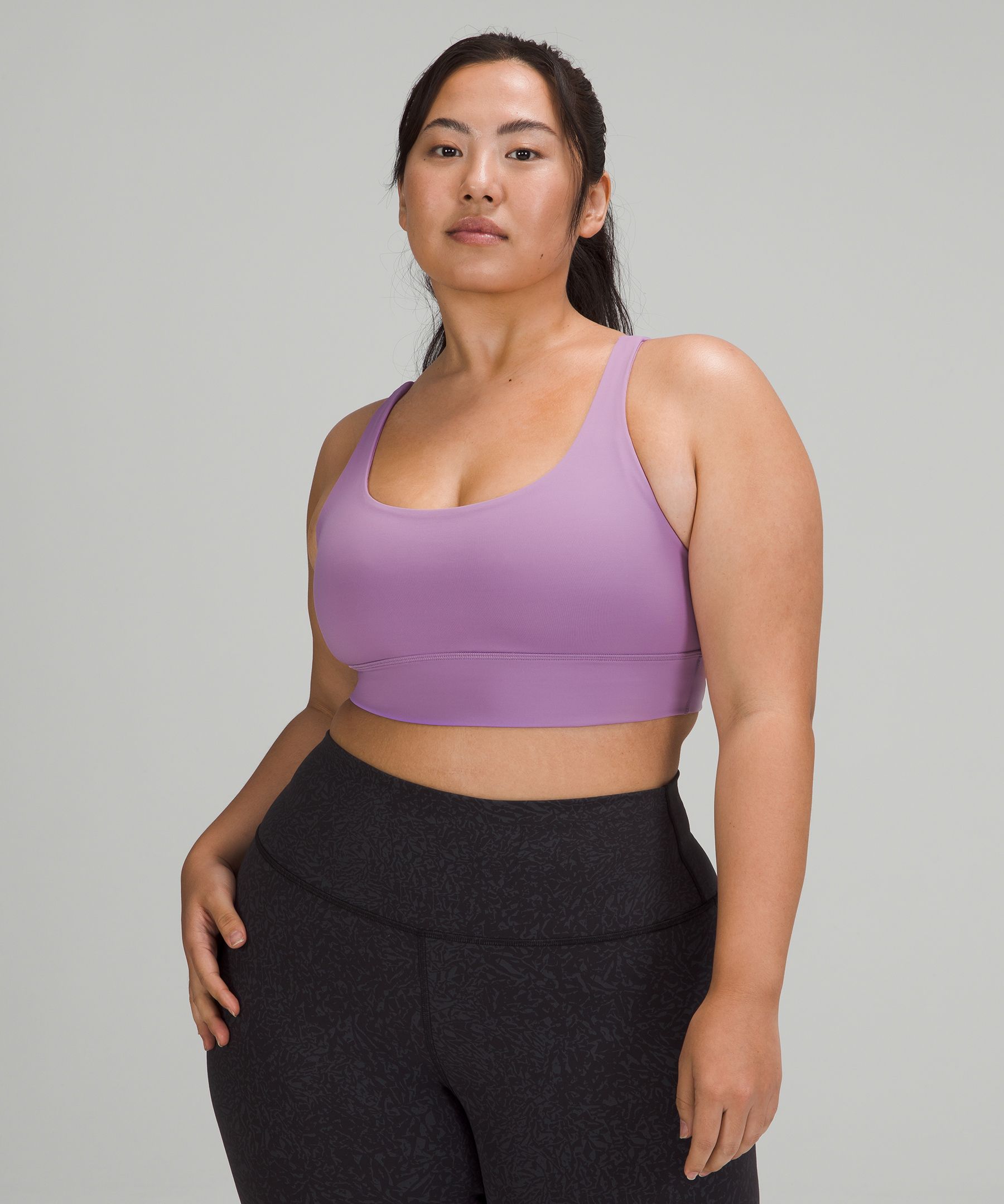 Lululemon Energy Longline Bra Medium Support, B-d Cups In Wisteria Purple