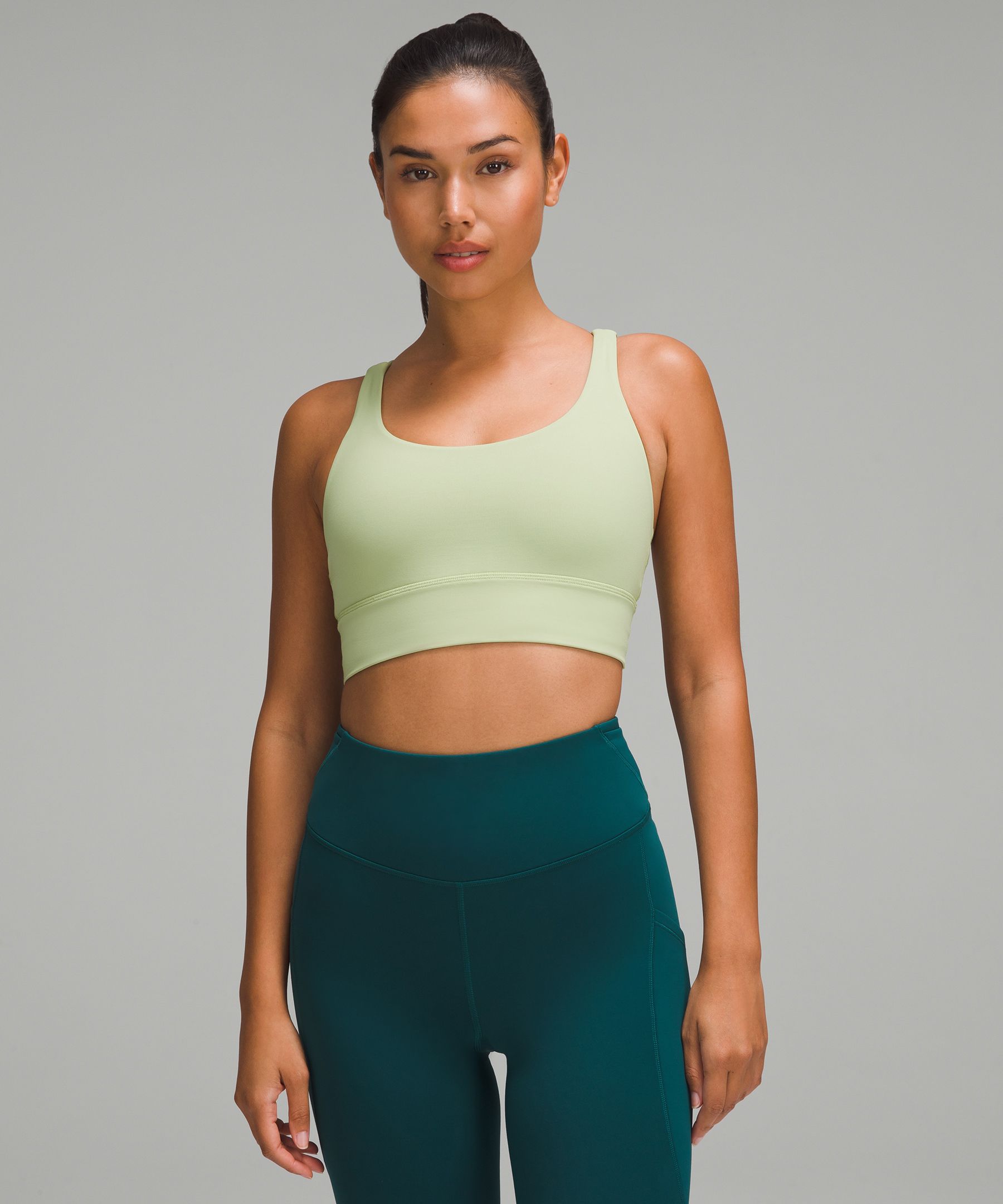 Lululemon Seamless Racerback Train Bra *Light Support, B/C Cup - Army Green  - lulu fanatics