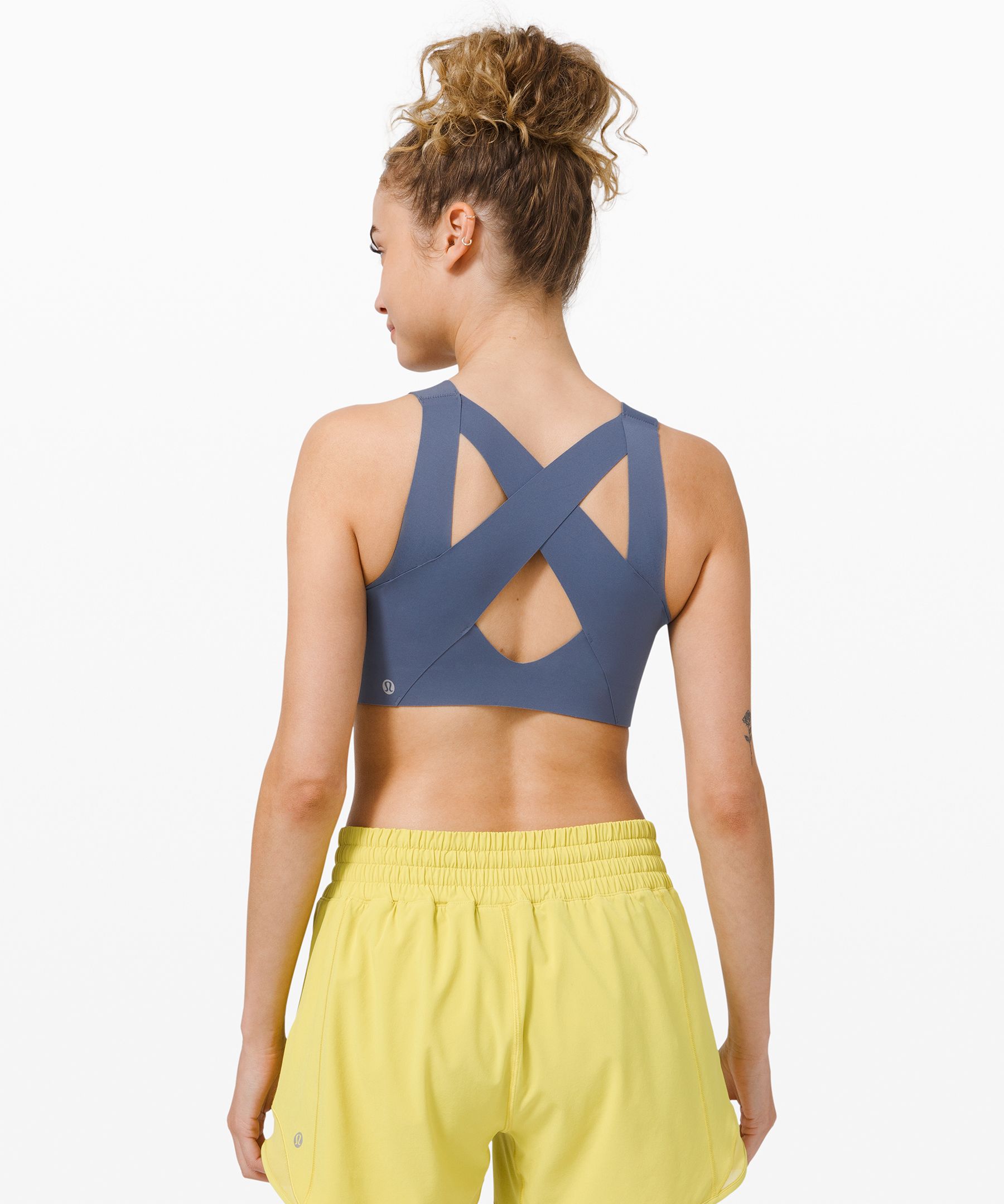 yellow zip up crop top