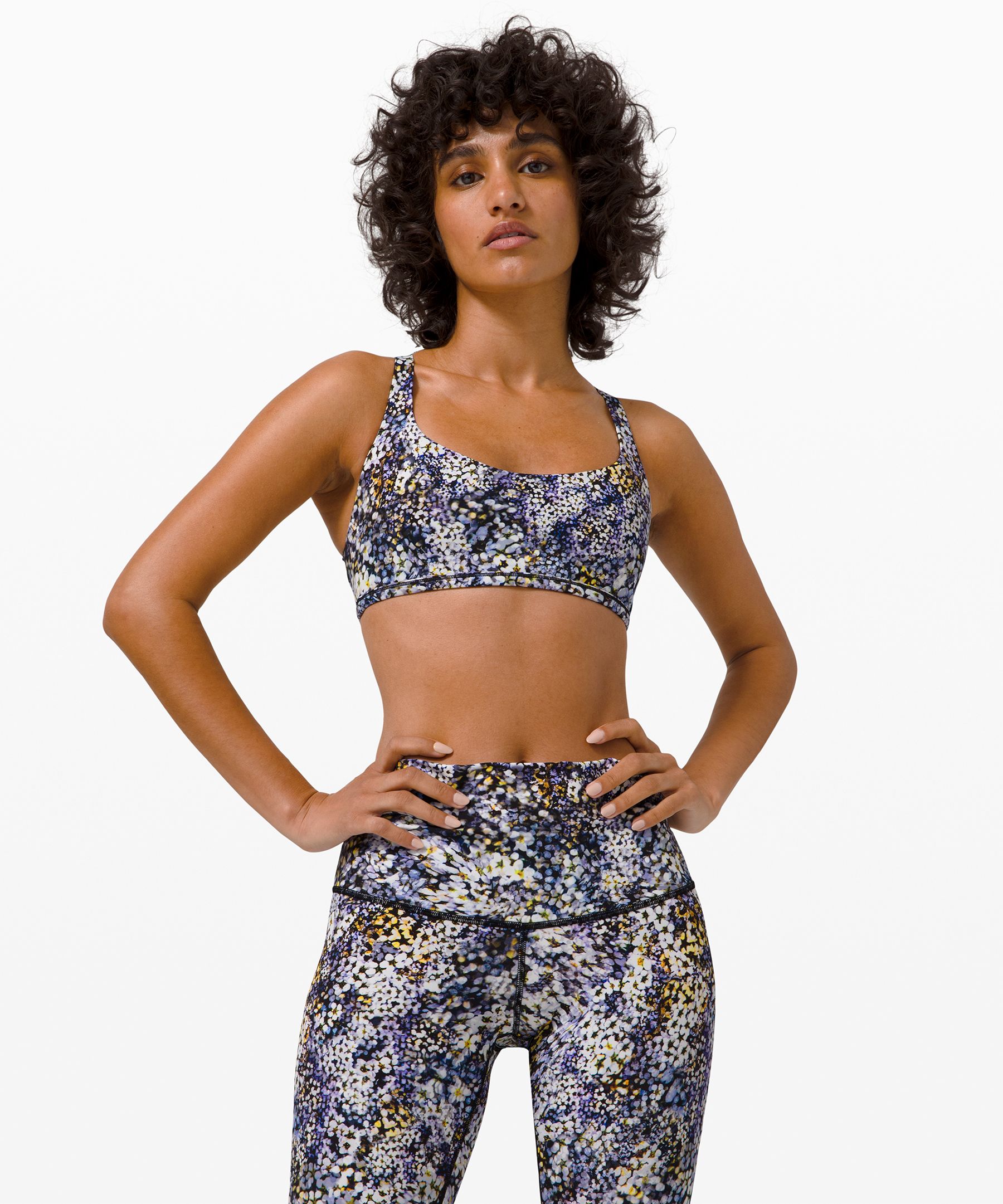 Lululemon Free To Be Bra - Wild Light Support, A/b Cup In Flower