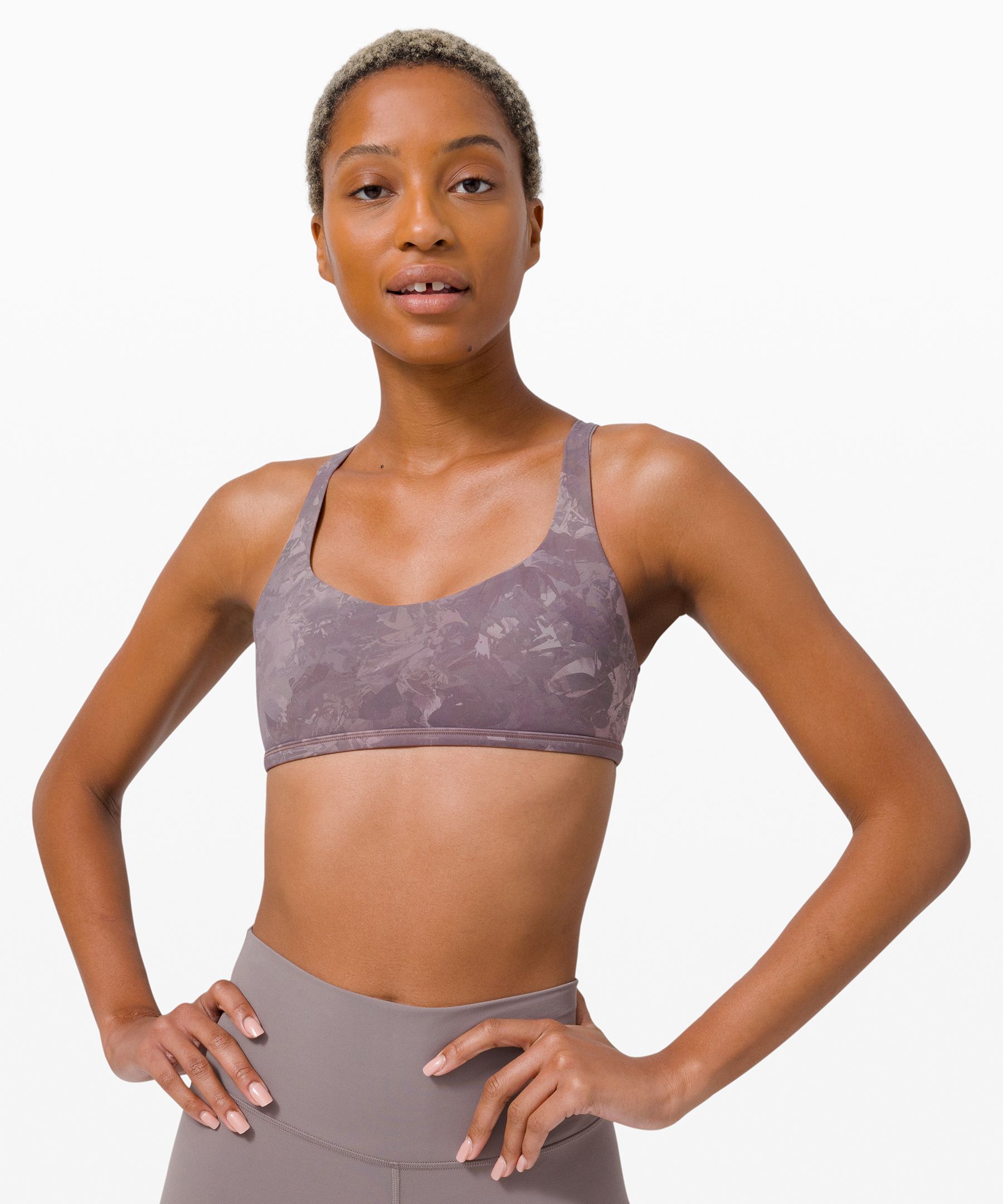 Lululemon Free To Be Bra Wild Heritage 365 Camo Misty Mauve Multi