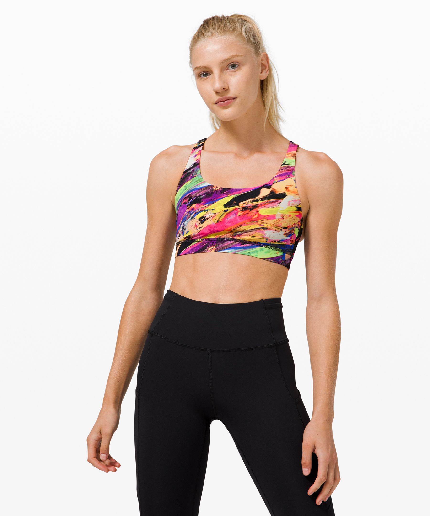 Lululemon Energy Bra *medium Support, B-d Cup In Printed