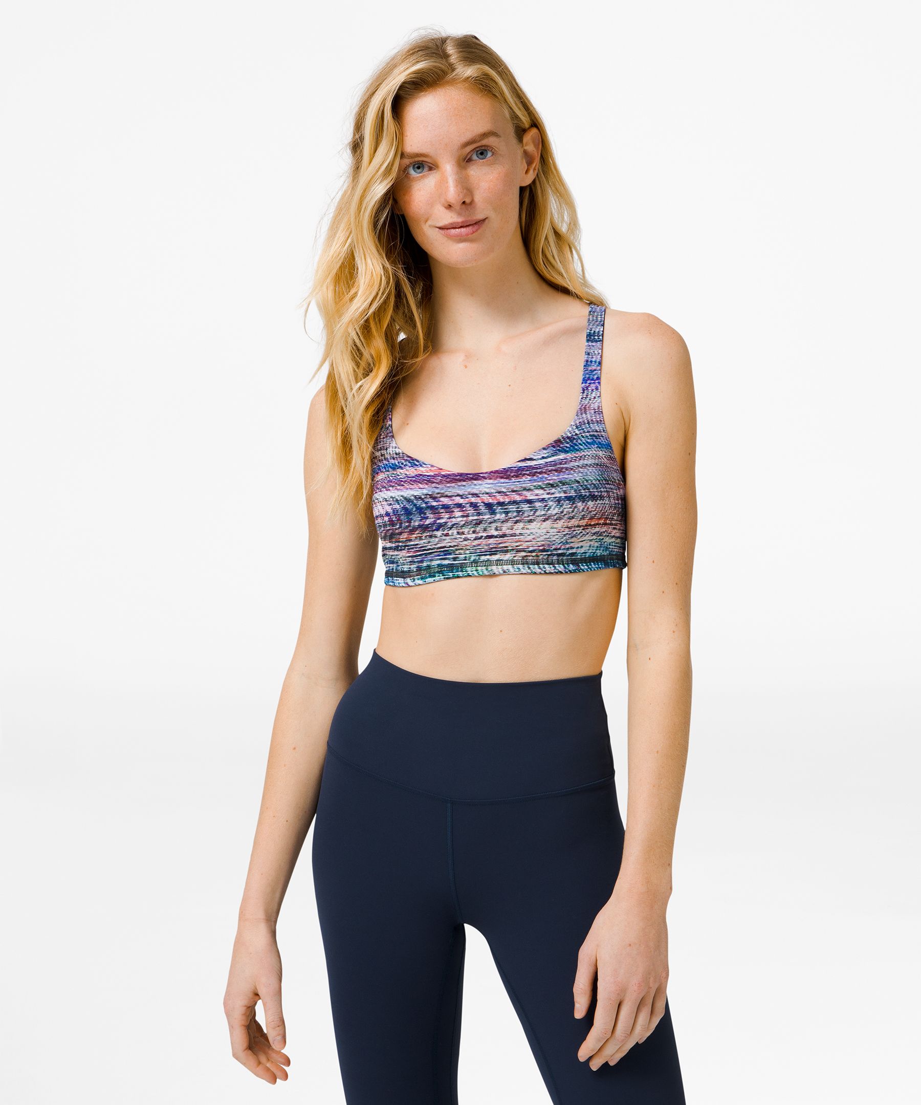 Lululemon Free To Be Bra*light Support, A/b Cup (online Only) In Digital Oasis Alpine White Multi