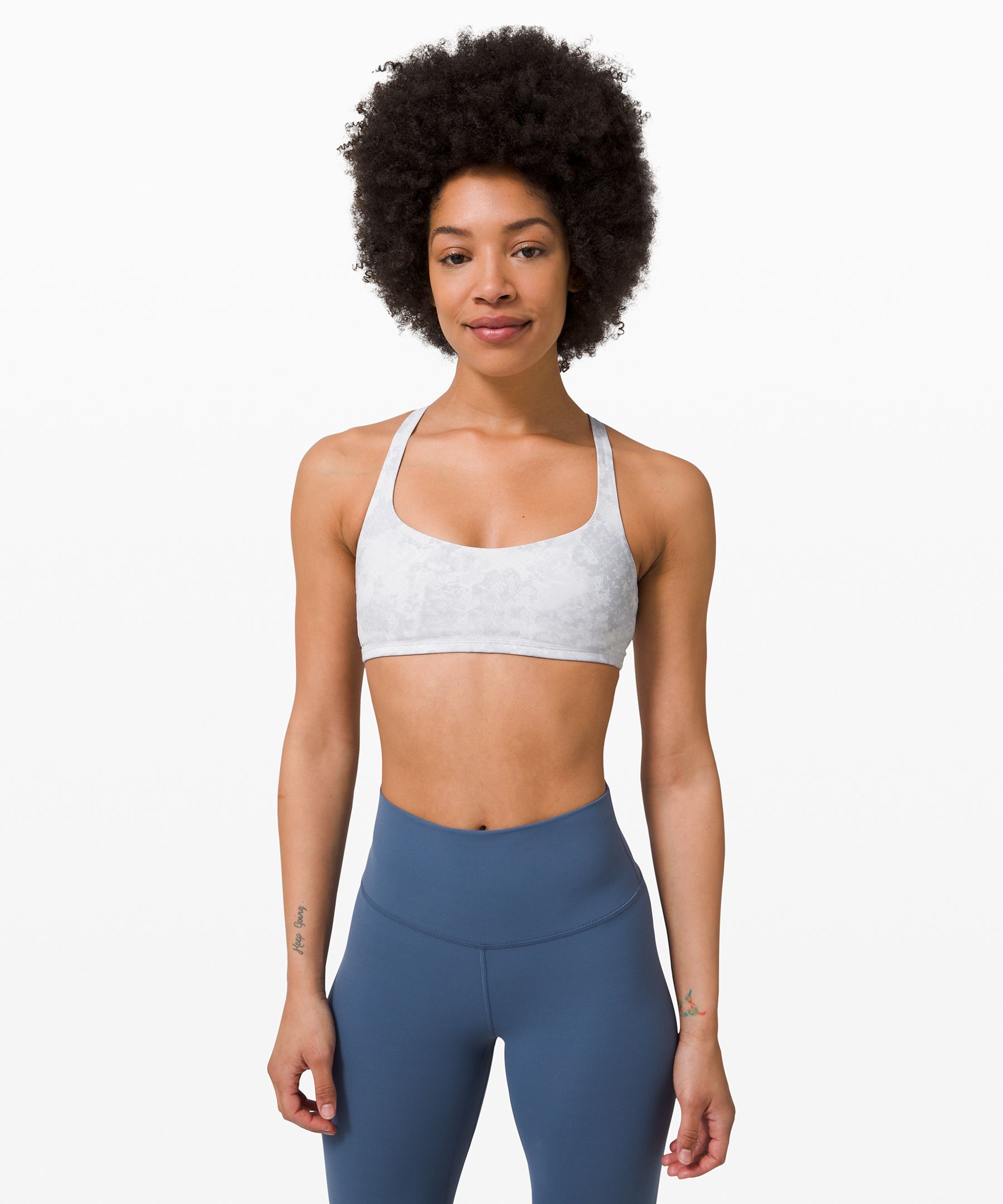 Lululemon Free To Be Bra*light Support, A/b Cup (online Only) In Future Oasis Grey Multi