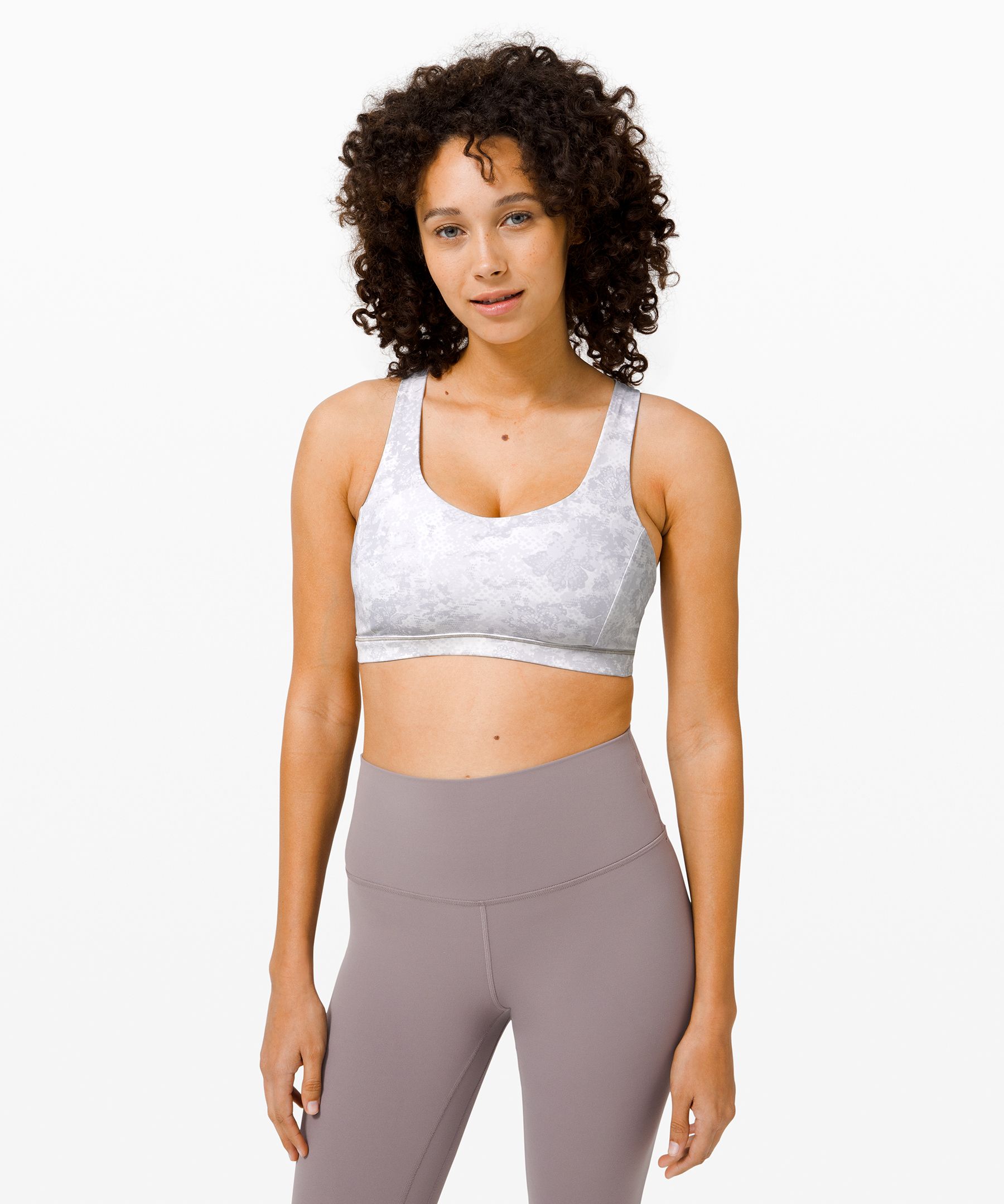 Lululemon Free To Be Serene Bra*light Support, C/d Cup In Future Oasis Grey Multi