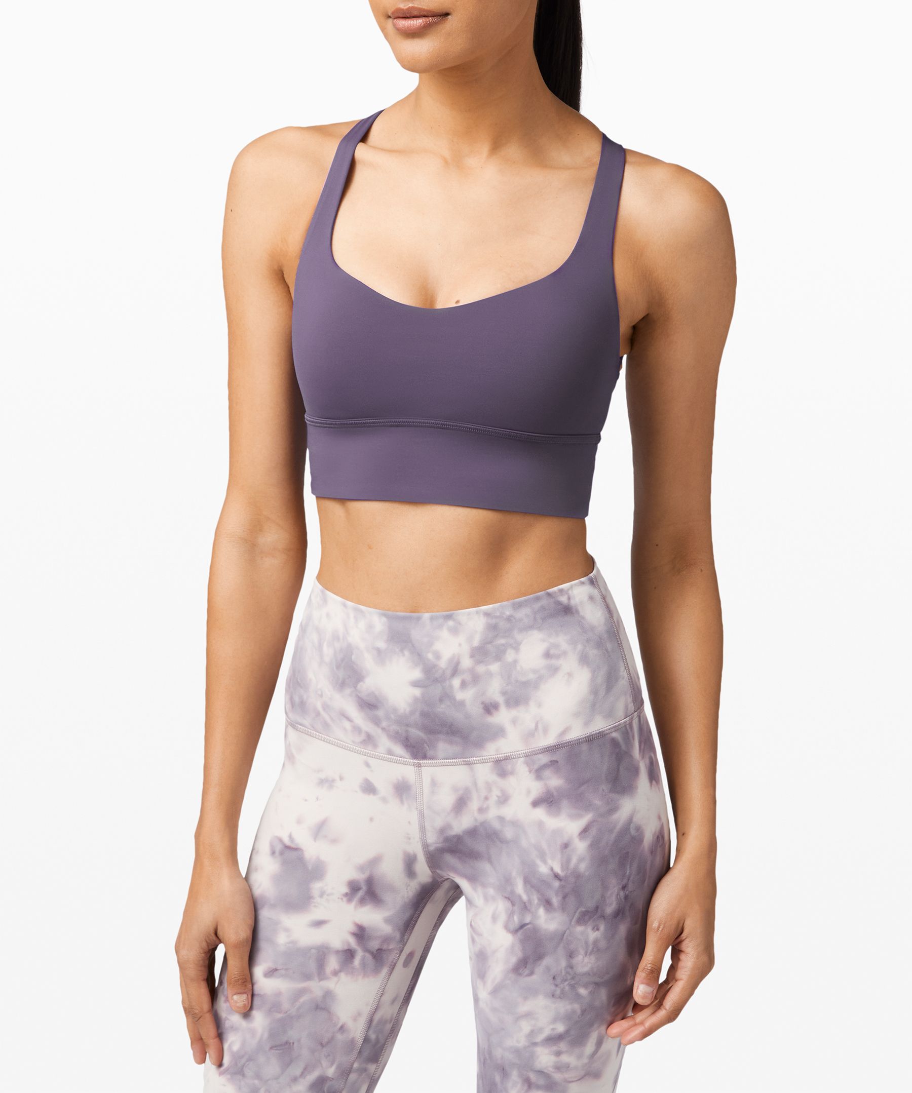 Lululemon Free To Be Bra Wild Long Line*light Support, A/b Cup In Purple