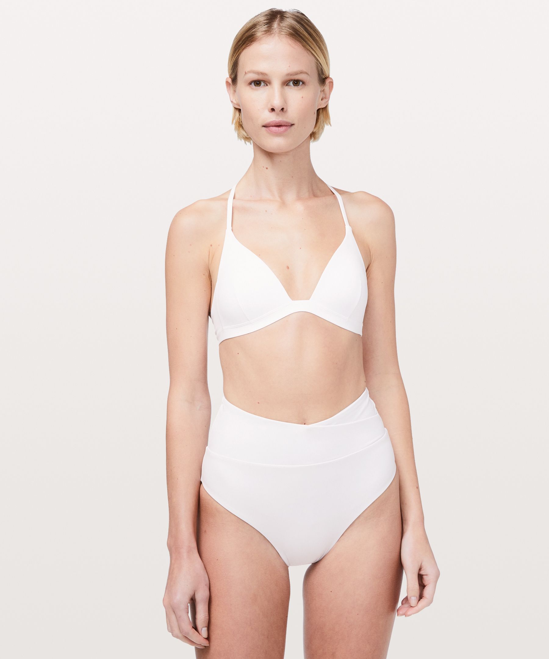 Lululemon Deep Sea Swim Top A/b Cup *racerback Online Only In White