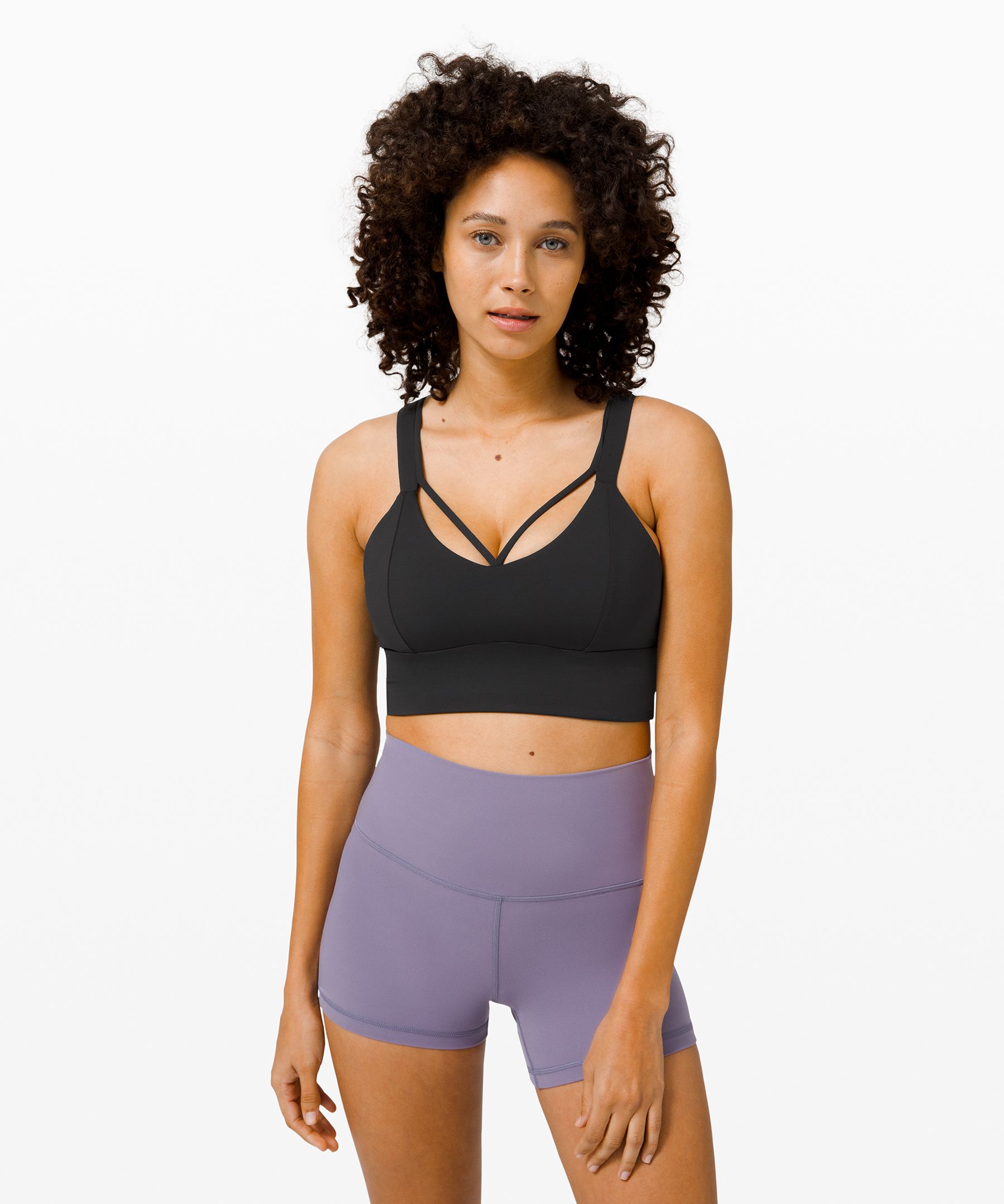 Lululemon Pushing Limits Bra *light Support, C/d Cup In Black