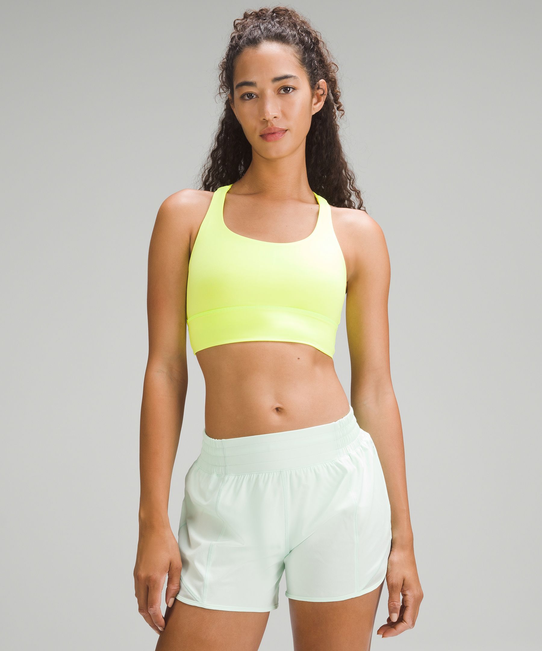 Lululemon Womens Kelly Green Energy Scoop-neck Stretch-woven Bra