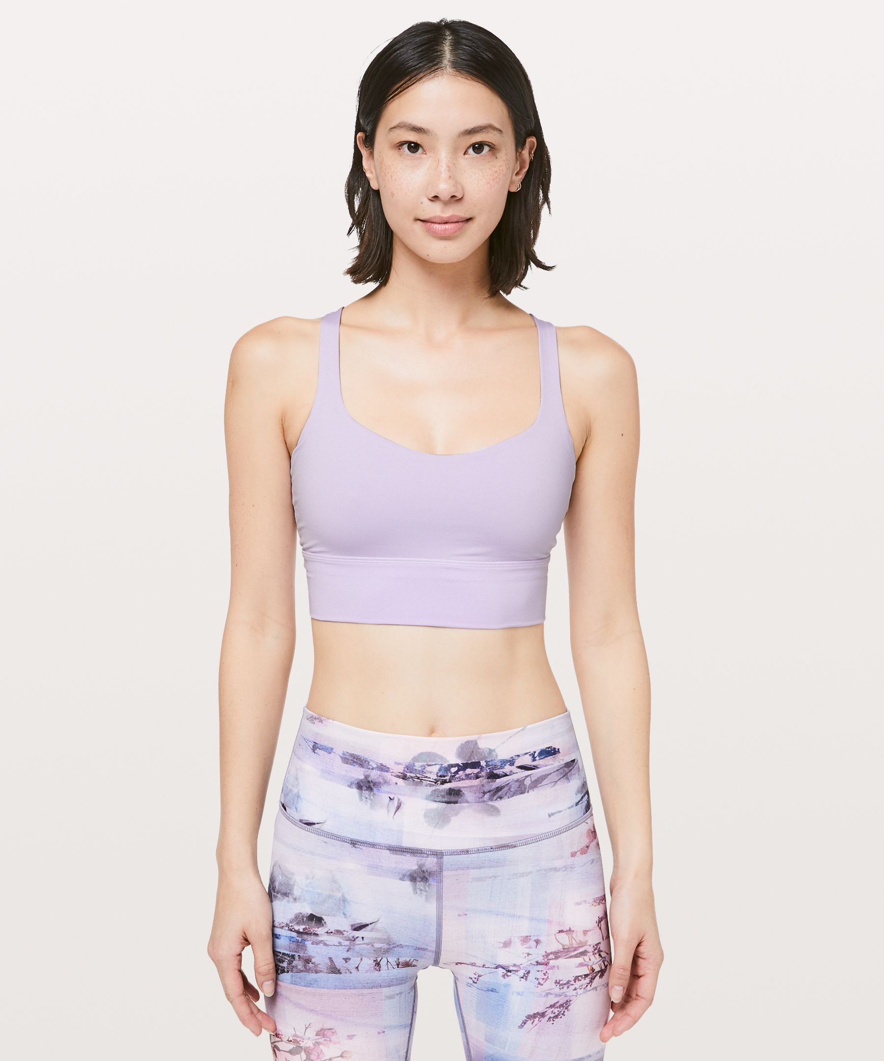 Women's Light Support Strappy Longline Sports Bra - All In Motion™ Lavender  M : Target