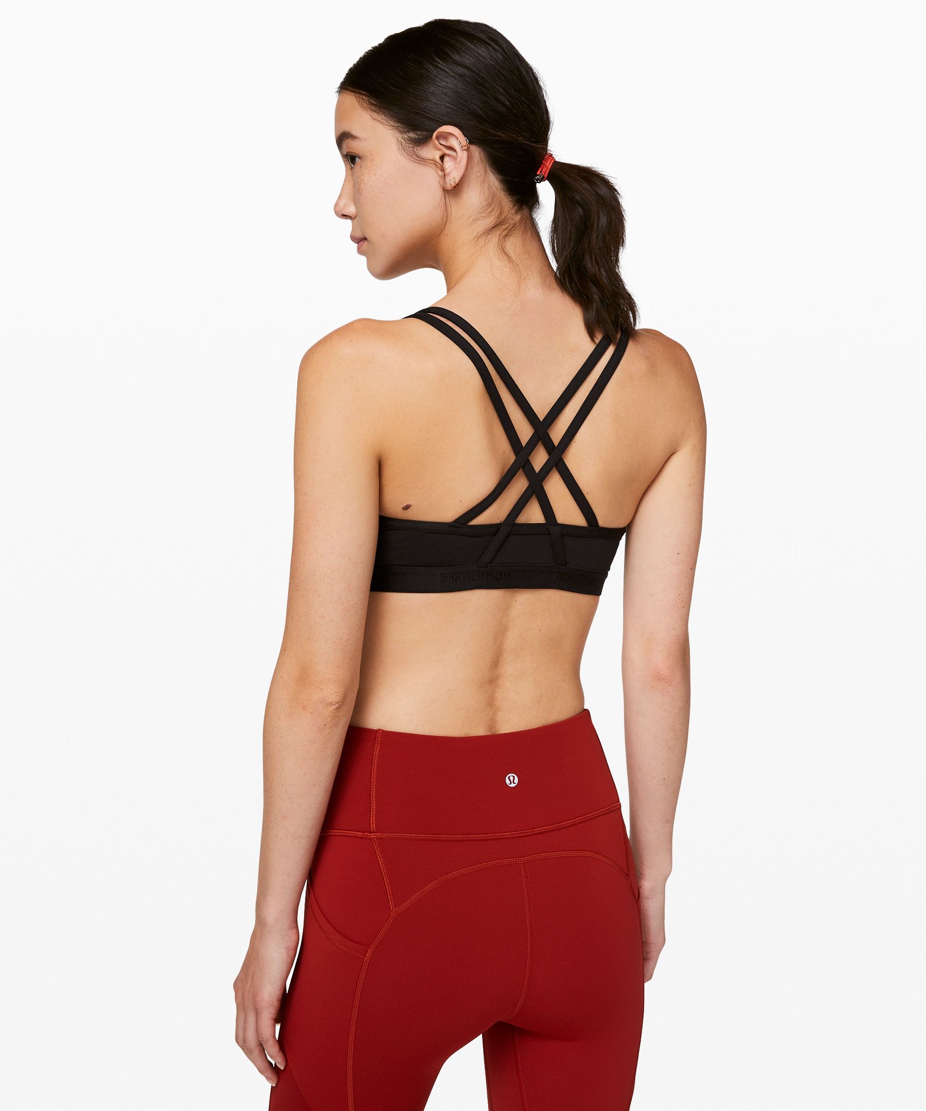 Power Mesh Sports Bra, Red