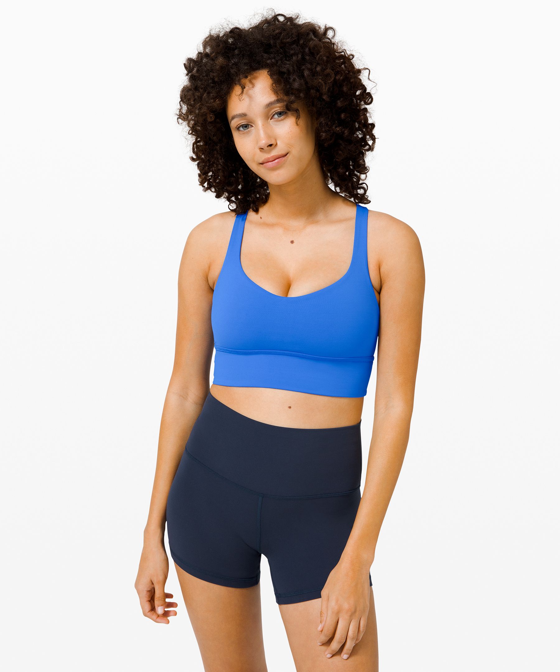 Lululemon Free To Be Bra Wild Long Line*light Support, A/b Cup In Wild Bluebell