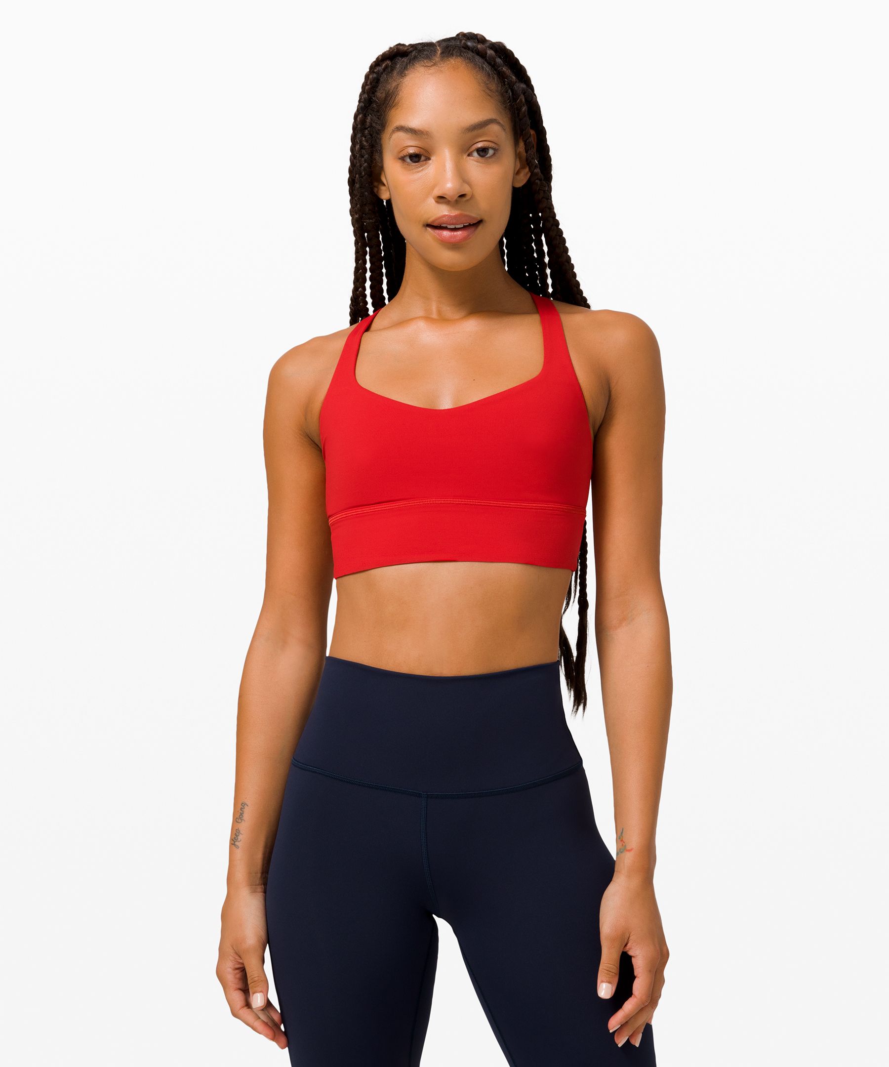 Lululemon Wild Light Support, A/b Cup In Dark Red