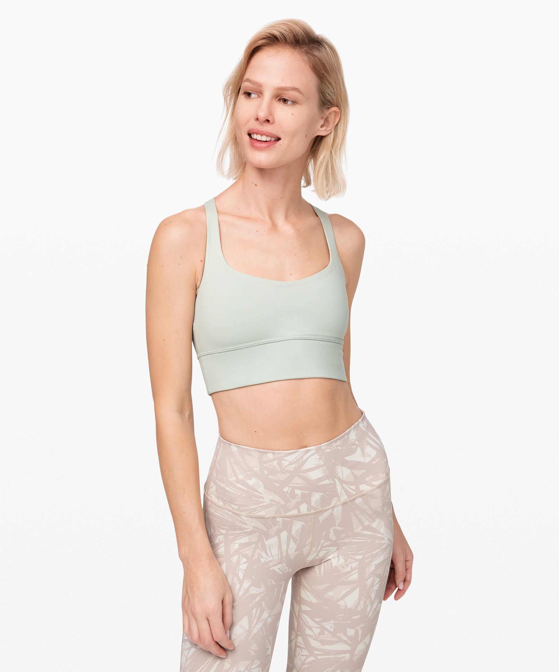 Lululemon Free To Be Bra *long Line In Green