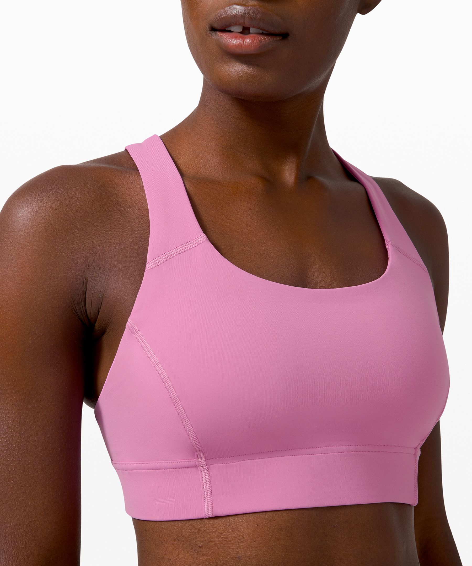 SYROKAN Women's Sports Bra High Impact Double Layer Wirefree Padded  Racerback