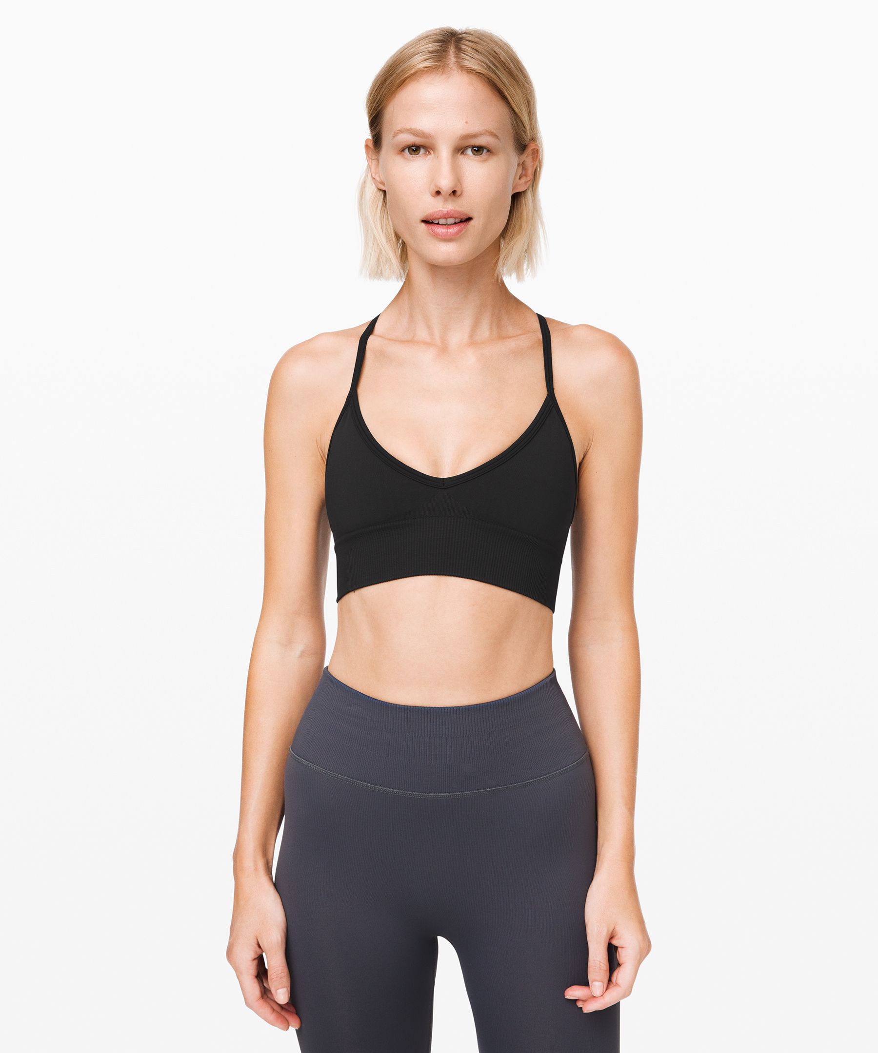 Lululemon Ebb To Street Bra *Light Support, A/B Cup - Lunar Rock - lulu  fanatics