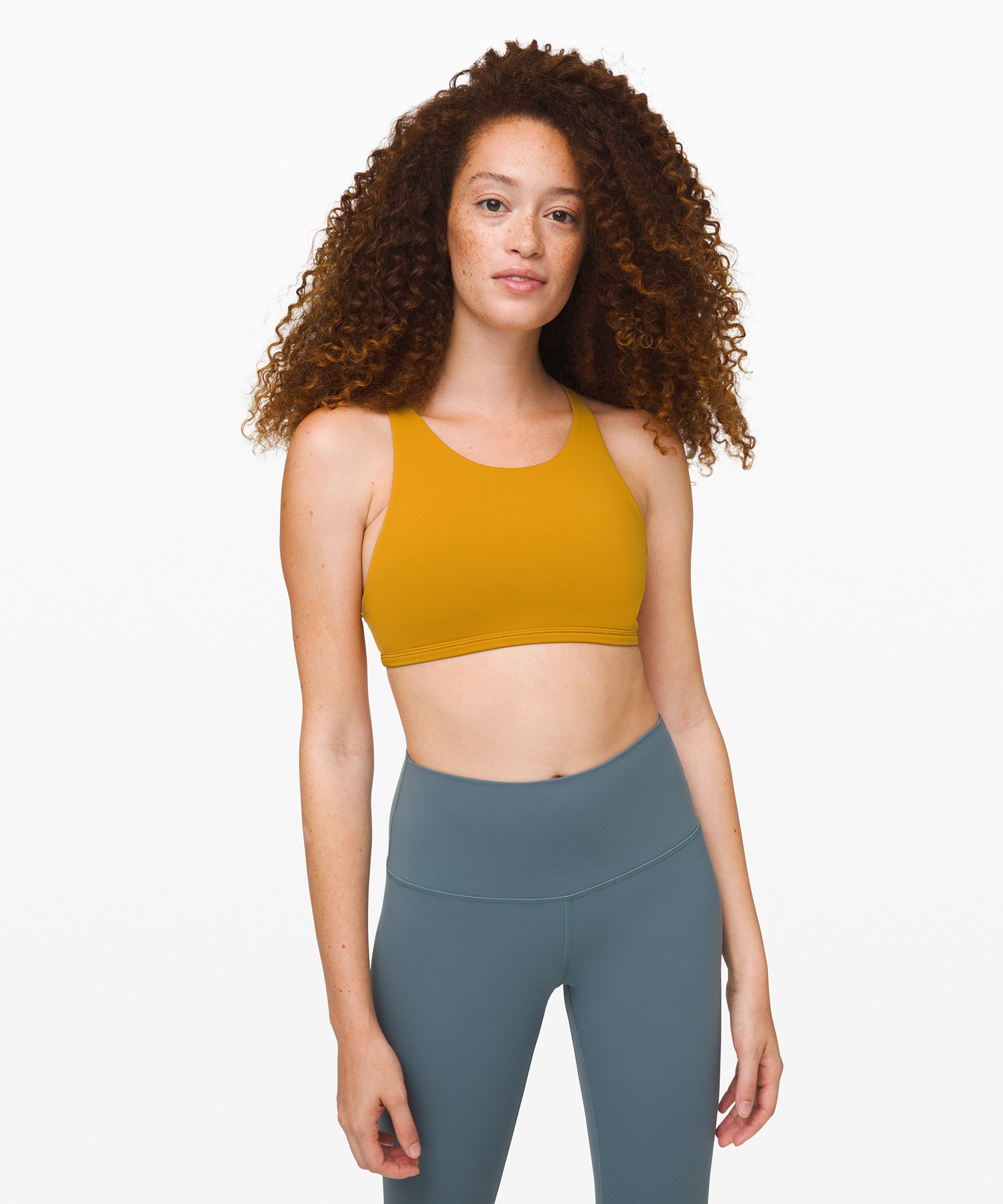 Lululemon Free To Be Bra Wild High Neck*light Support, A/b Cup (online Only) In Fools Gold