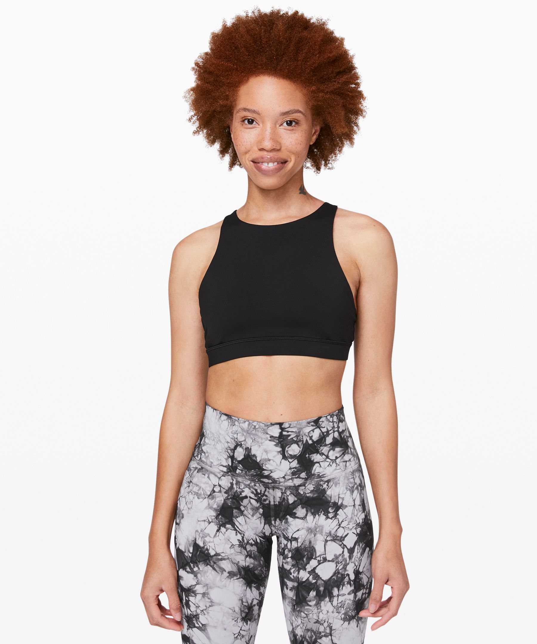 Lululemon Energy Bra High-neck Medium Support, B/c Cup In Black