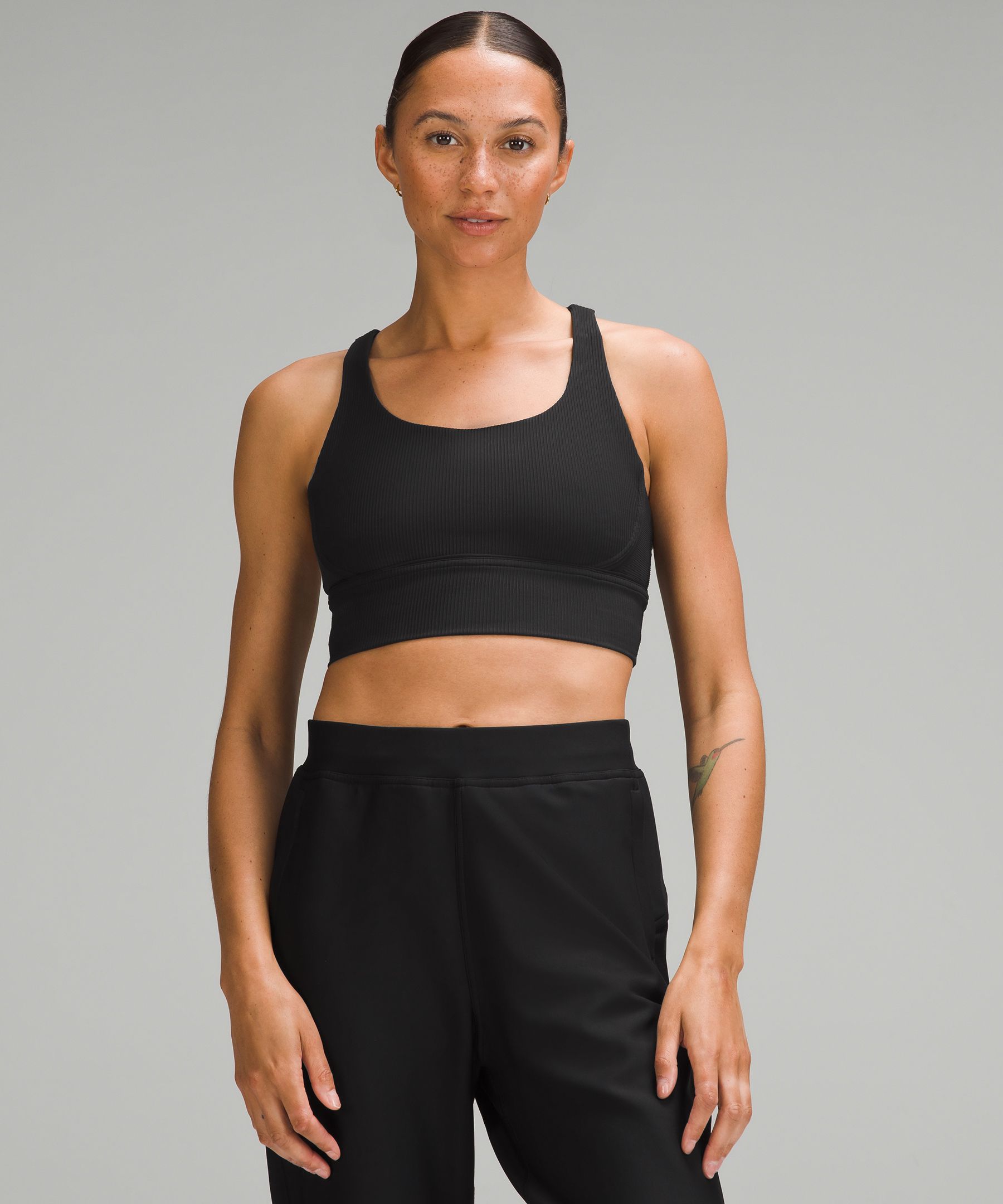 Lululemon Energy Ribbed Longline Bra Medium Support, B-d Cups