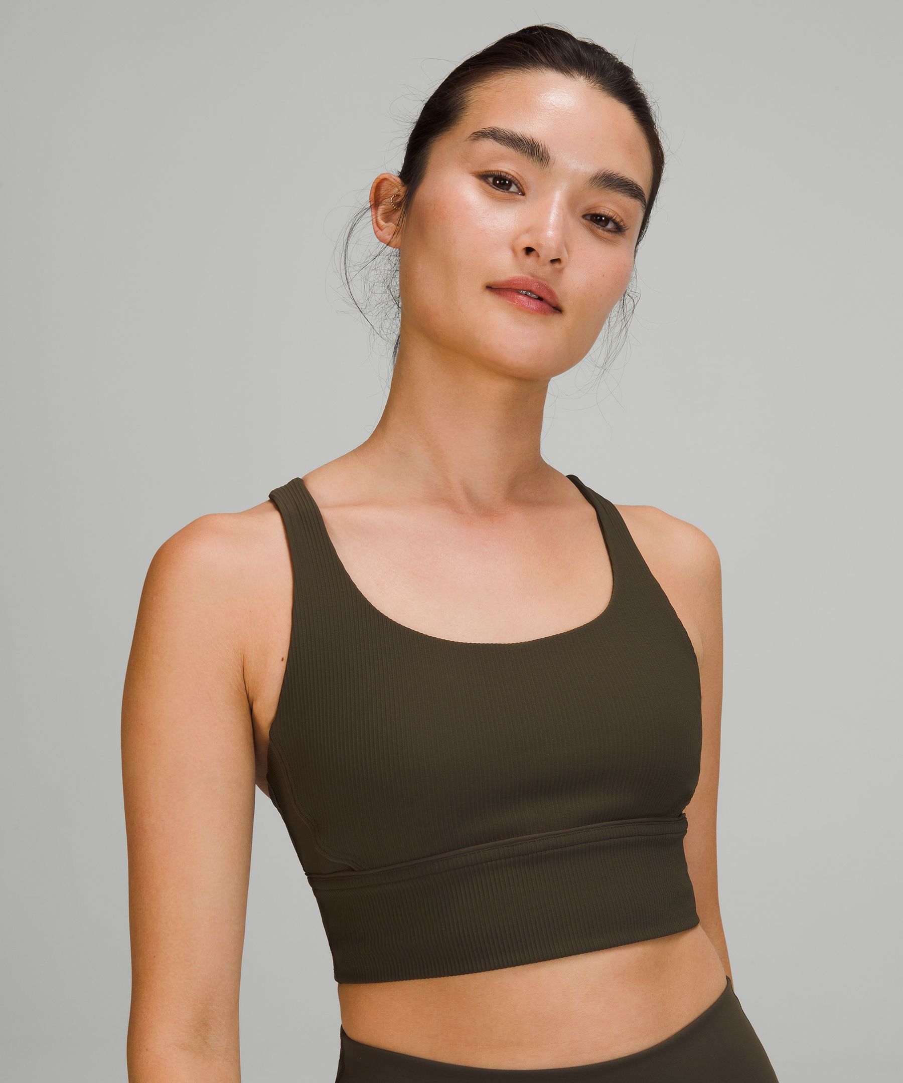 lululemon Energy Ribbed Longline Bra Medium Support, B–D Cups