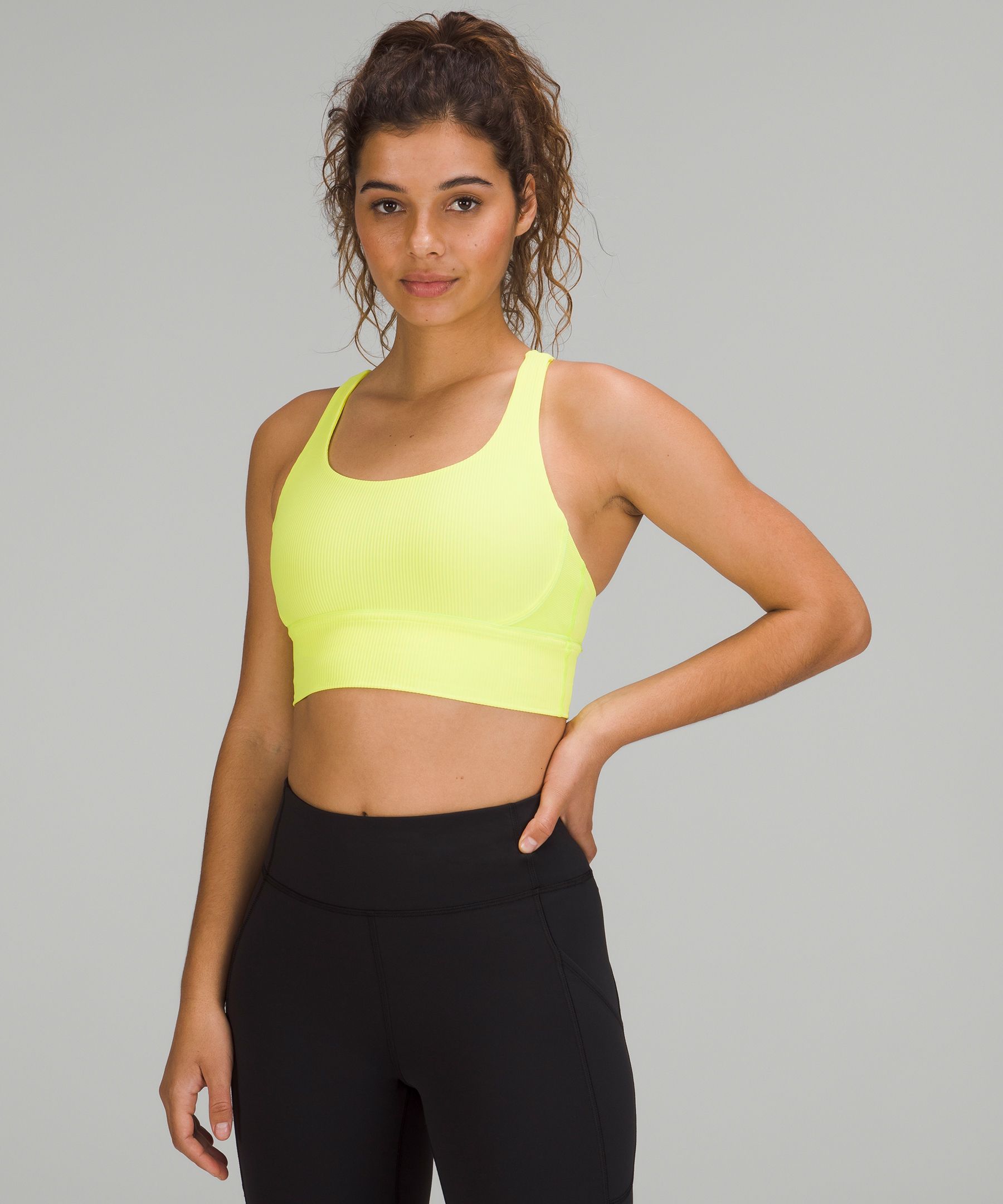 lululemon Energy Ribbed Longline Bra Medium Support, B–D Cups