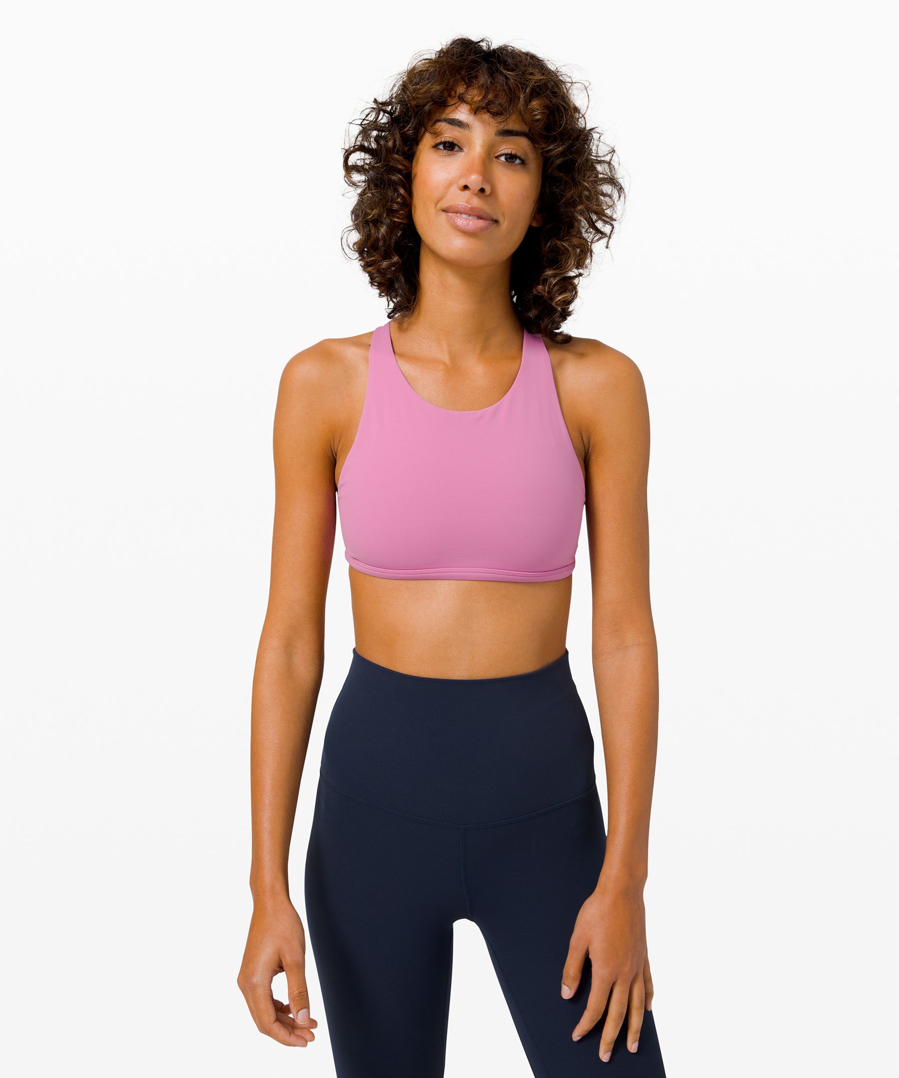 Lululemon Free To Be Bra Wild High Neck *light Support, A/b Cup (online Only) In Magenta Glow