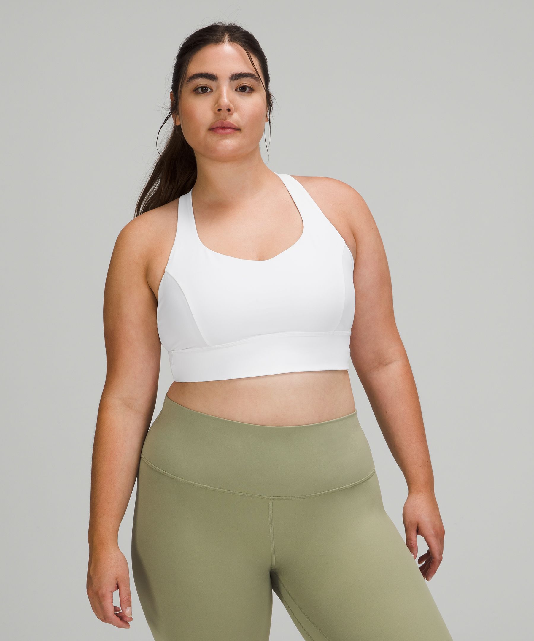 Lululemon Free To Be Serene Longline Bra Light Support, C/d Cup In White