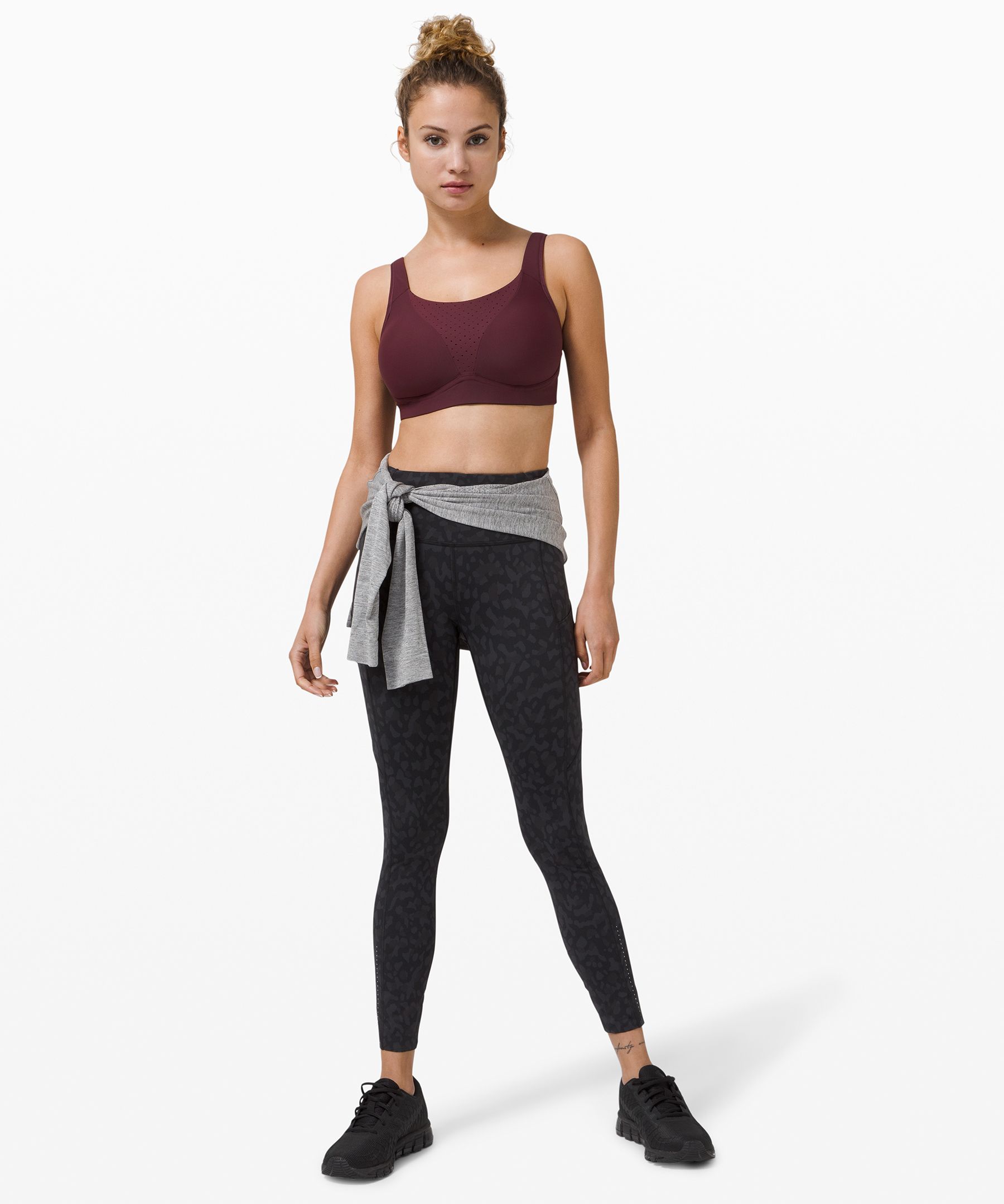 Lululemon Run Times Bra *high Support, B–e Cups In Grey