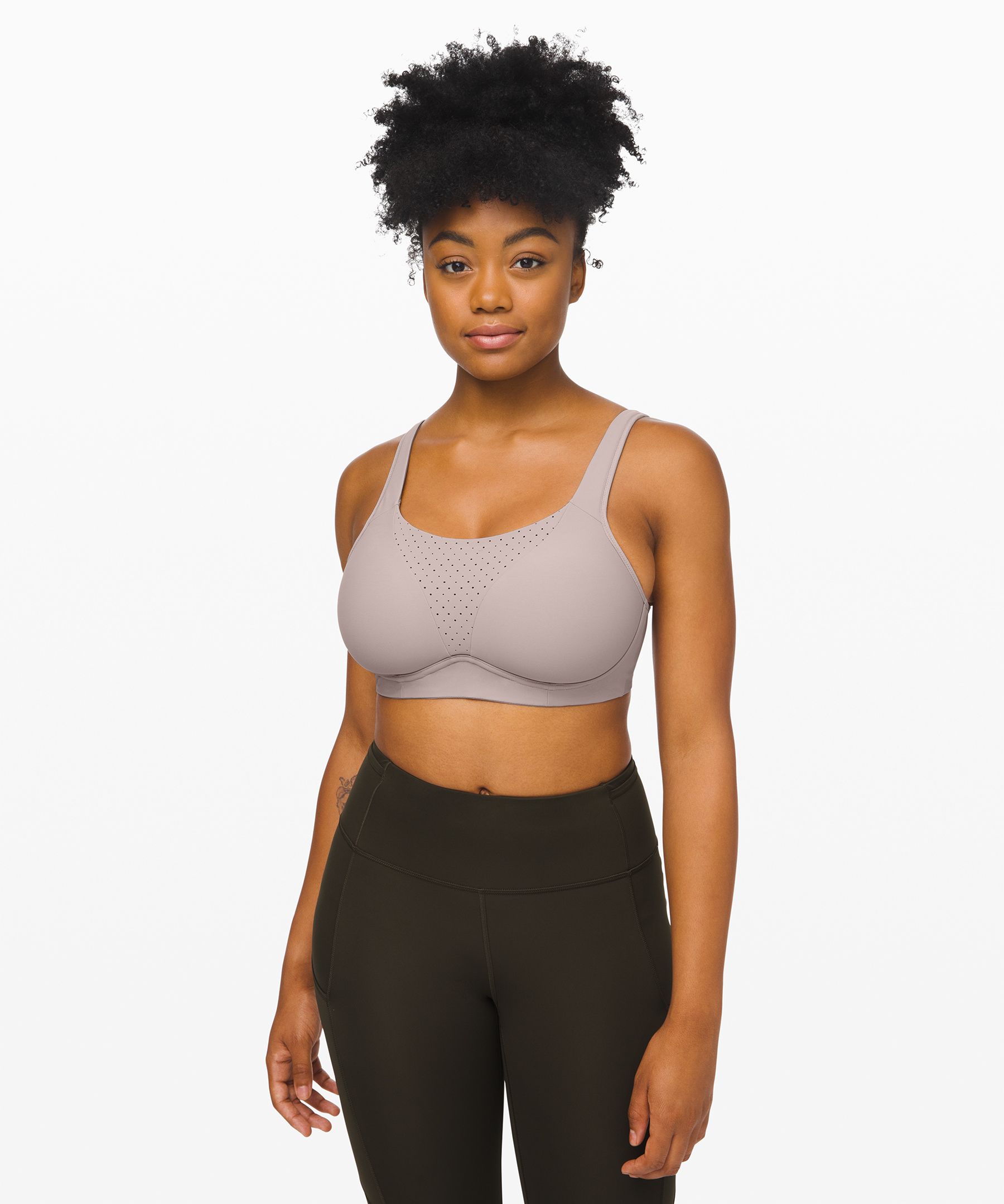 Lululemon Run Times Bra High Support, B-g Cups In Red Merlot