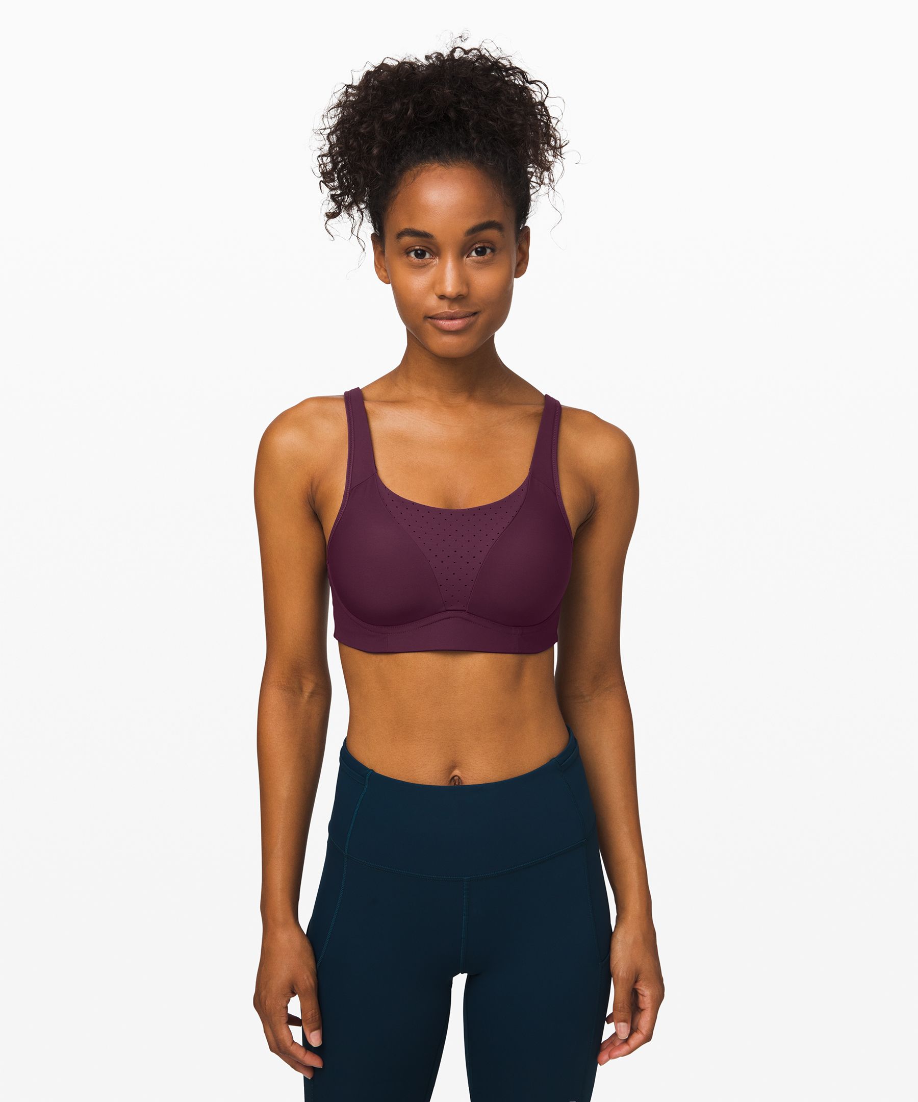 Lululemon Run Times Bra *high Support, B–e Cups In Arctic Plum