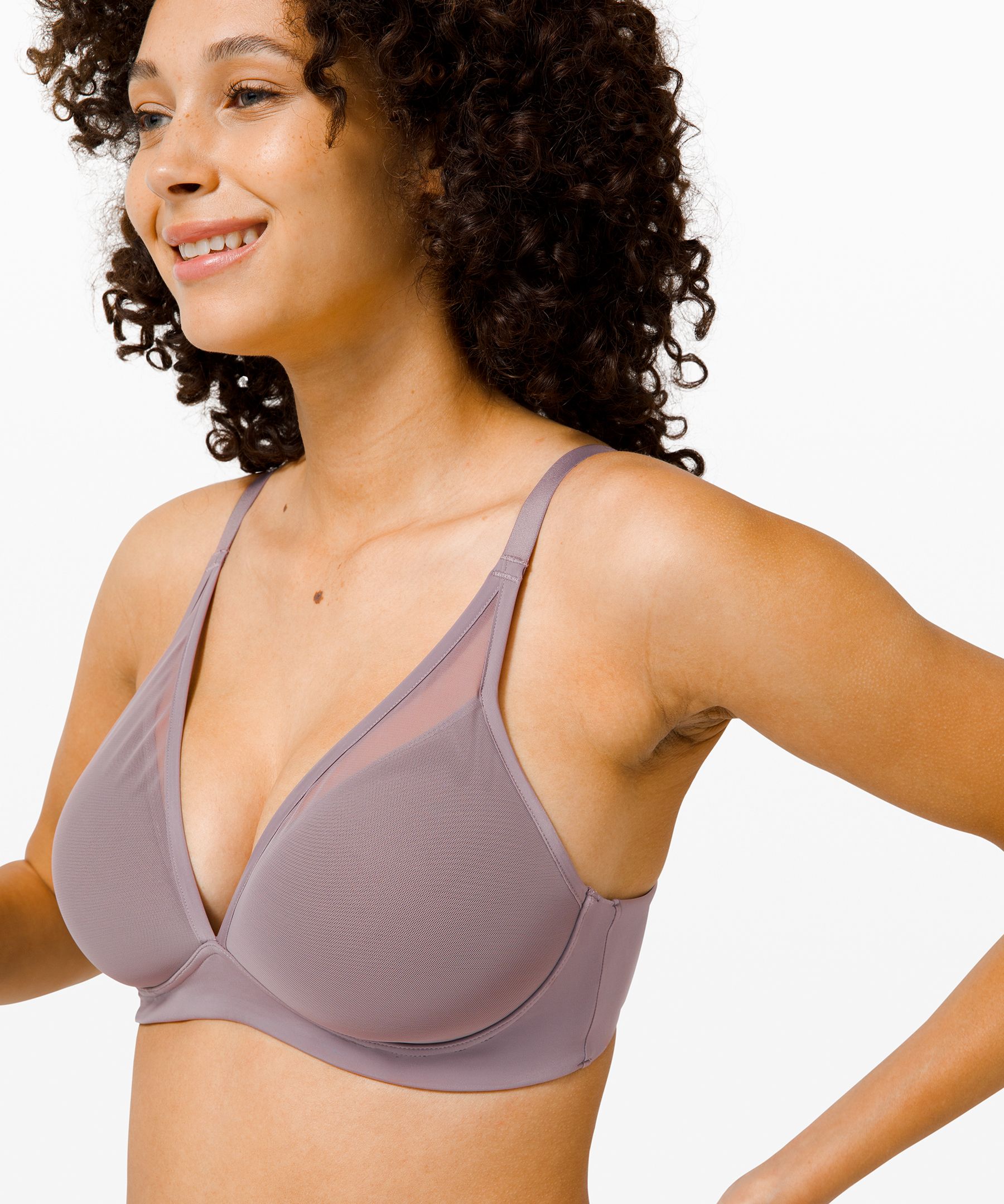 Lululemon Simply Sheer Bra - Misty Shell - lulu fanatics