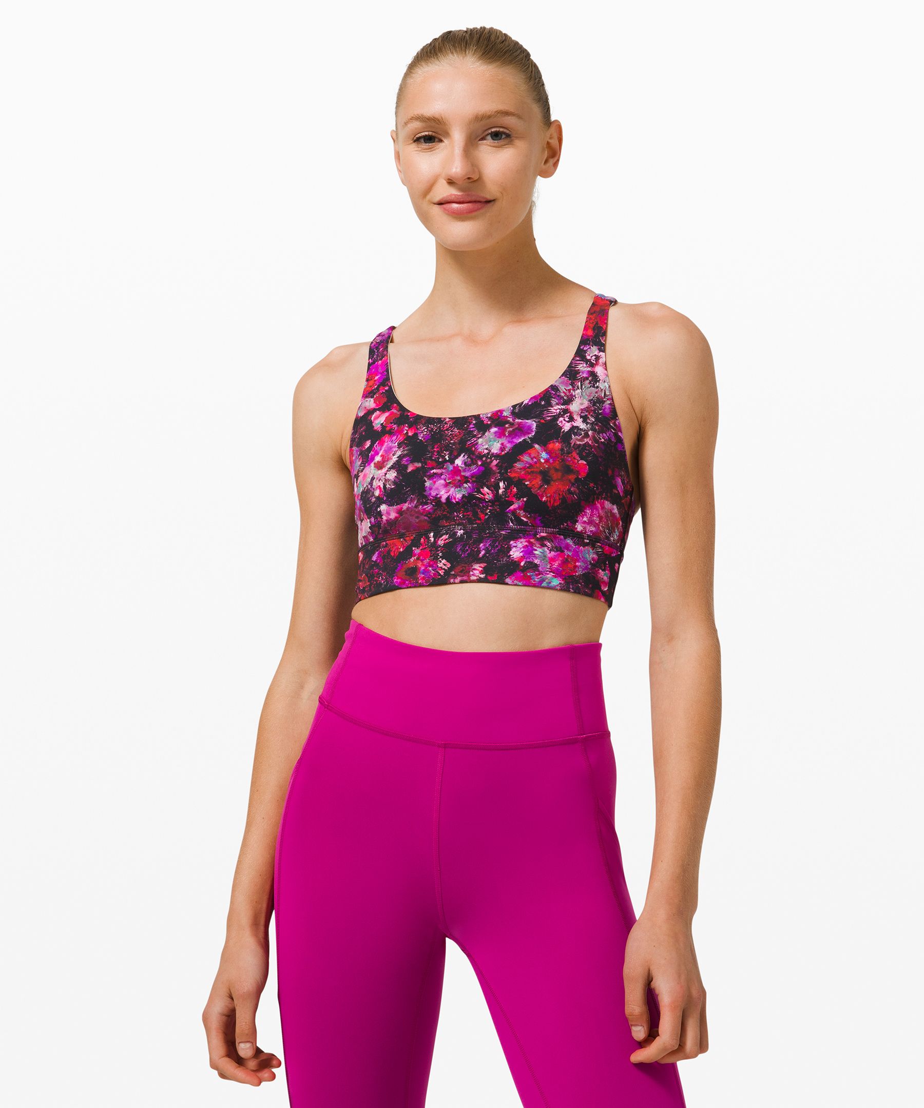 Lululemon Energy Bra Long Line *medium Support, B/c Cup In Printed