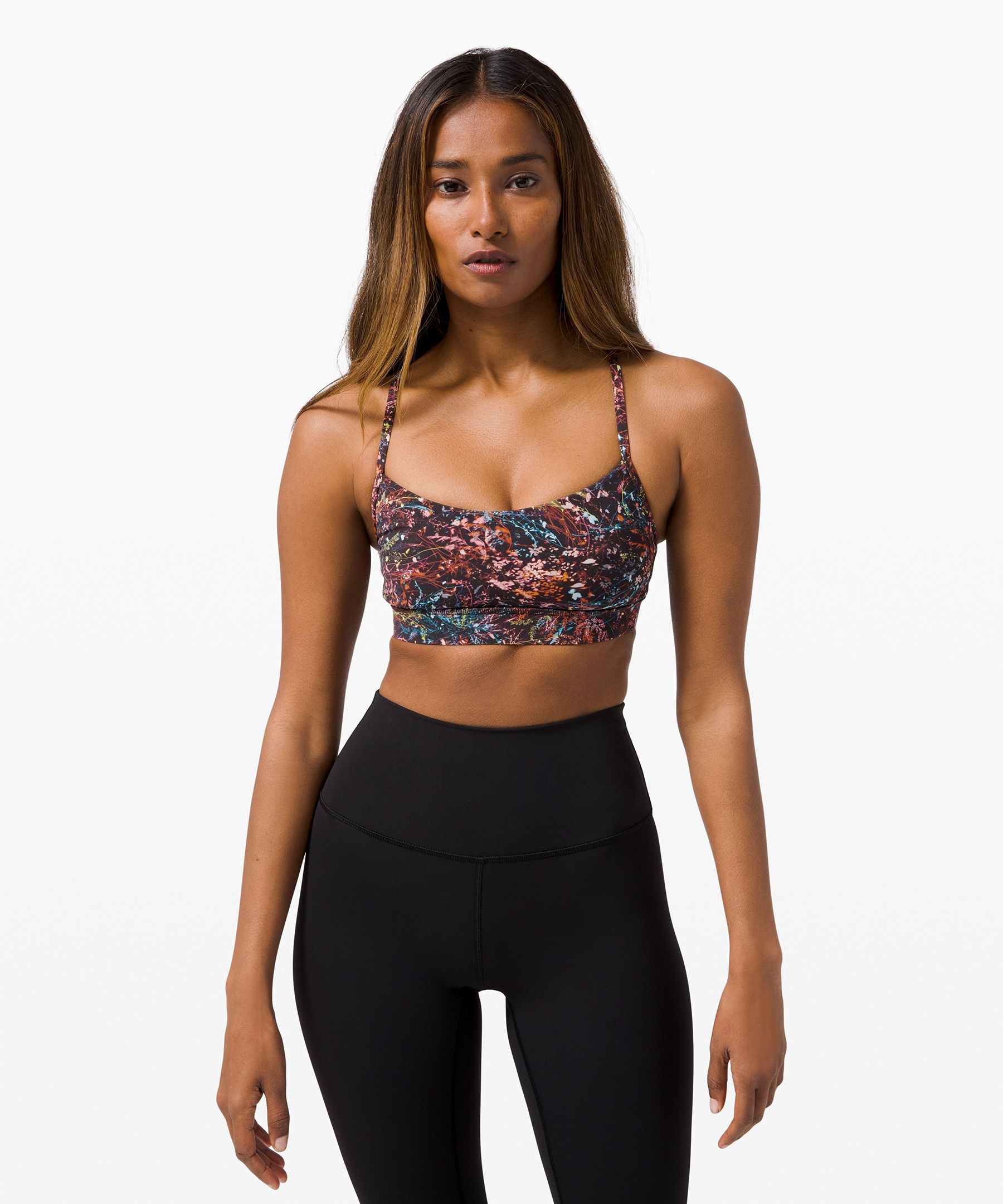 Lululemon Flow Y Bra Nulu *light Support, B/c Cup In Multi