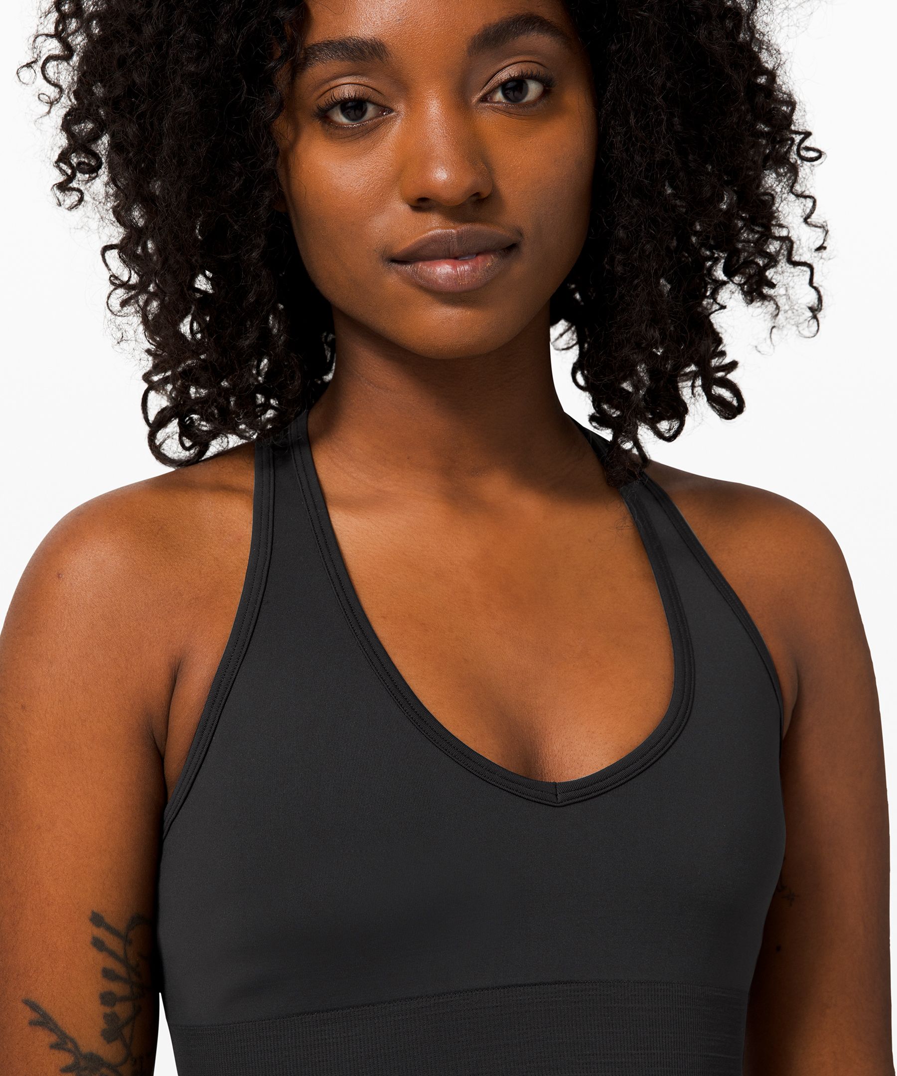 Lululemon Ebb to Street Racerback Bra *Shine - Black / Silver - lulu  fanatics