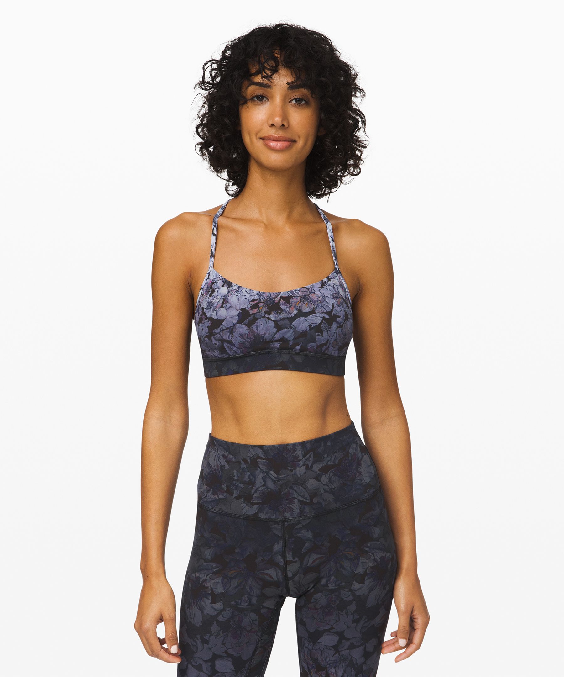 Lululemon Flow Y Bra Nulu *light Support, B/c Cup In Purple