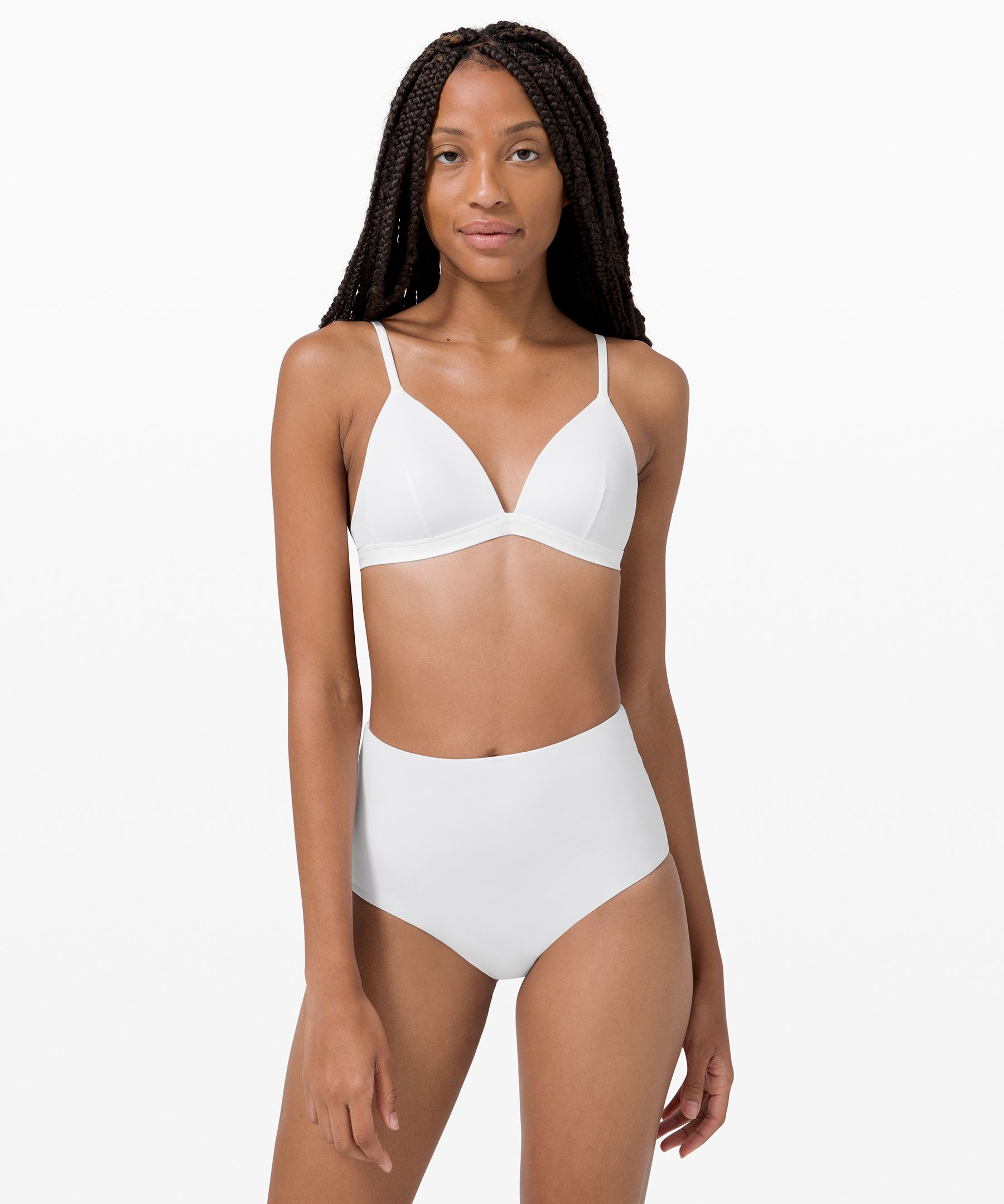 Lululemon Deep Sea Swim Top A/b Cup *online Only In White