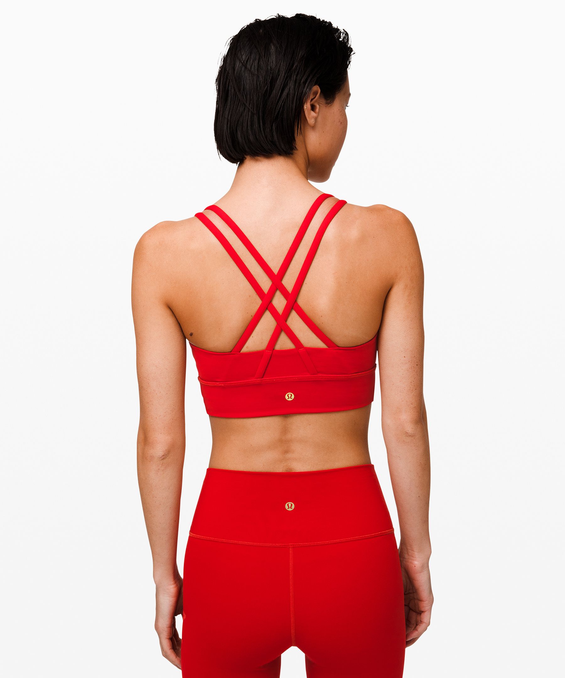 red sports bra lululemon