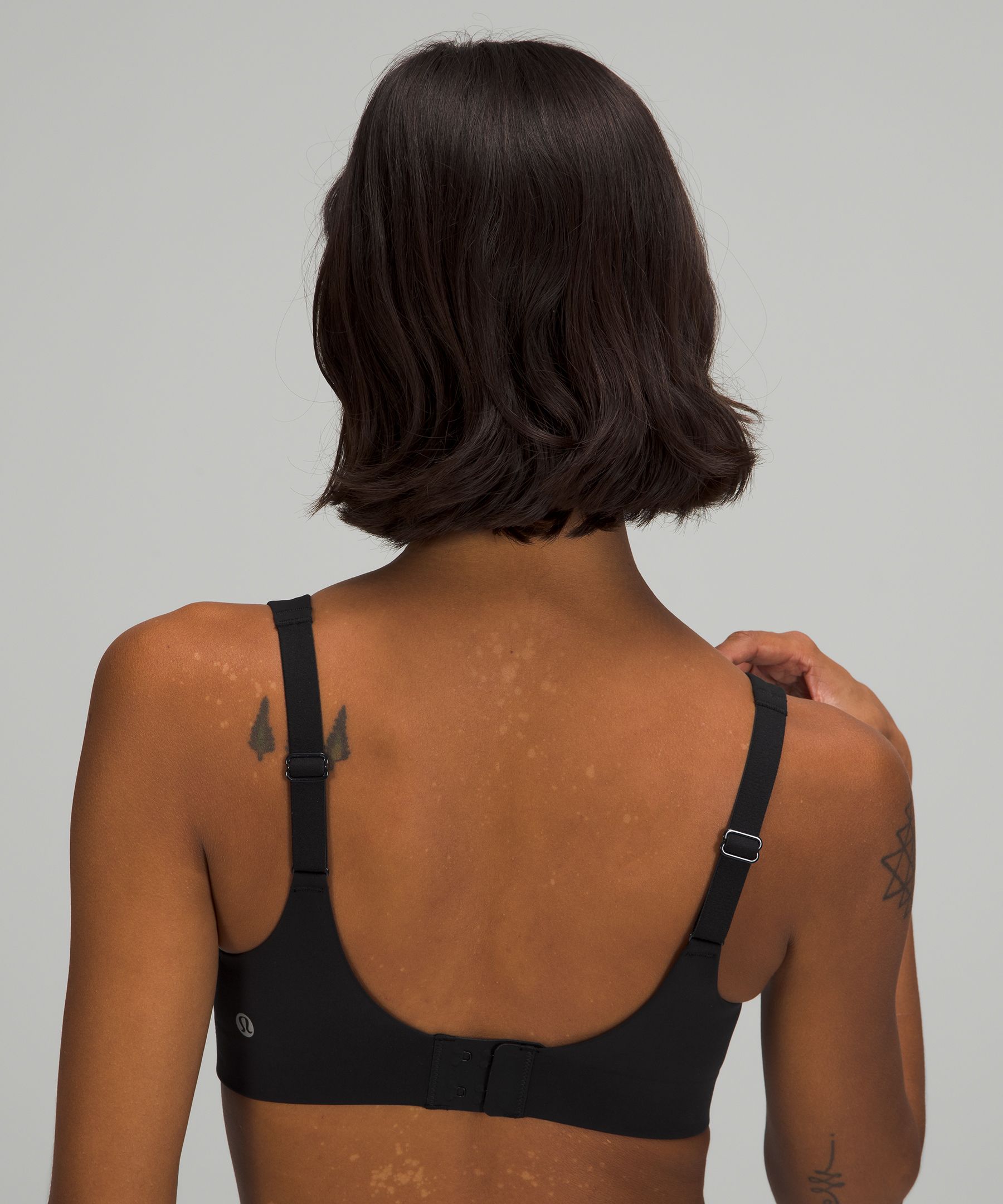 Lululemon In Alignment Straight Strap Bra *Light Support, C/D Cups - Double  Dimension Starlight Black - lulu fanatics