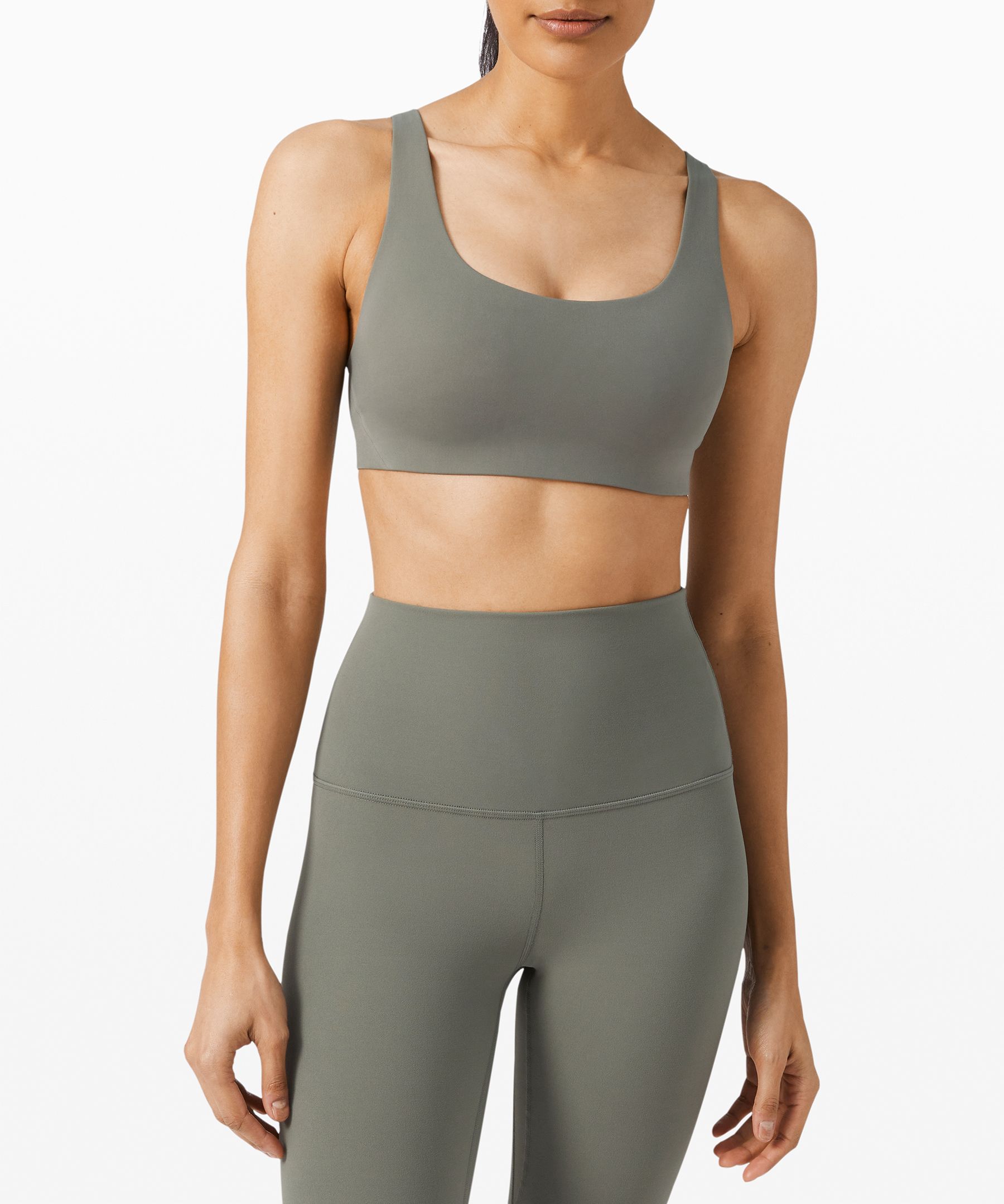 Lululemon Sports Bras Supplier - Smoky Topaz Womens In Alignment Straight-Strap  Bra A/B