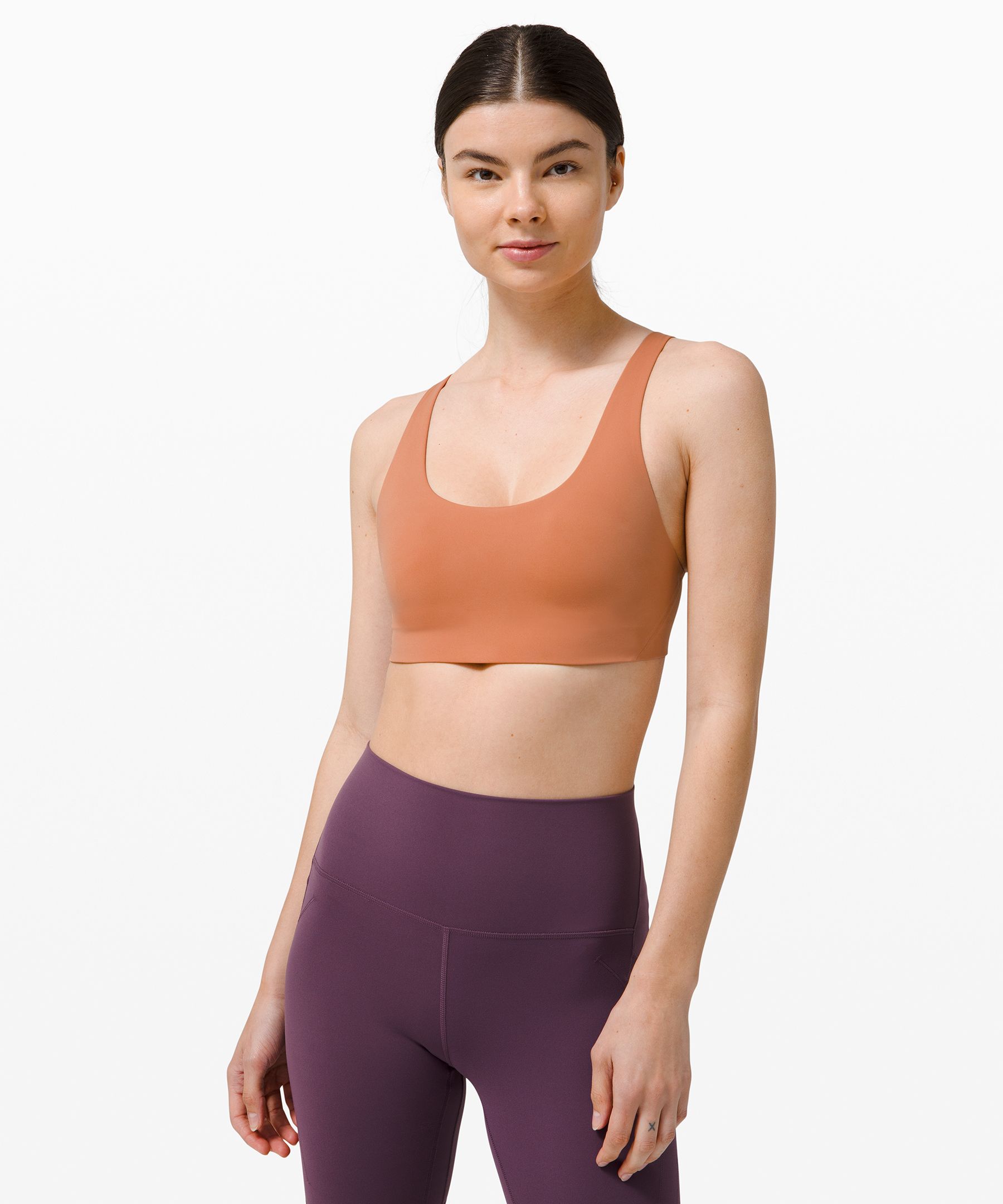 Lululemon In Alignment Straight-strap Bra Light Support, A/b Cup In True  Navy