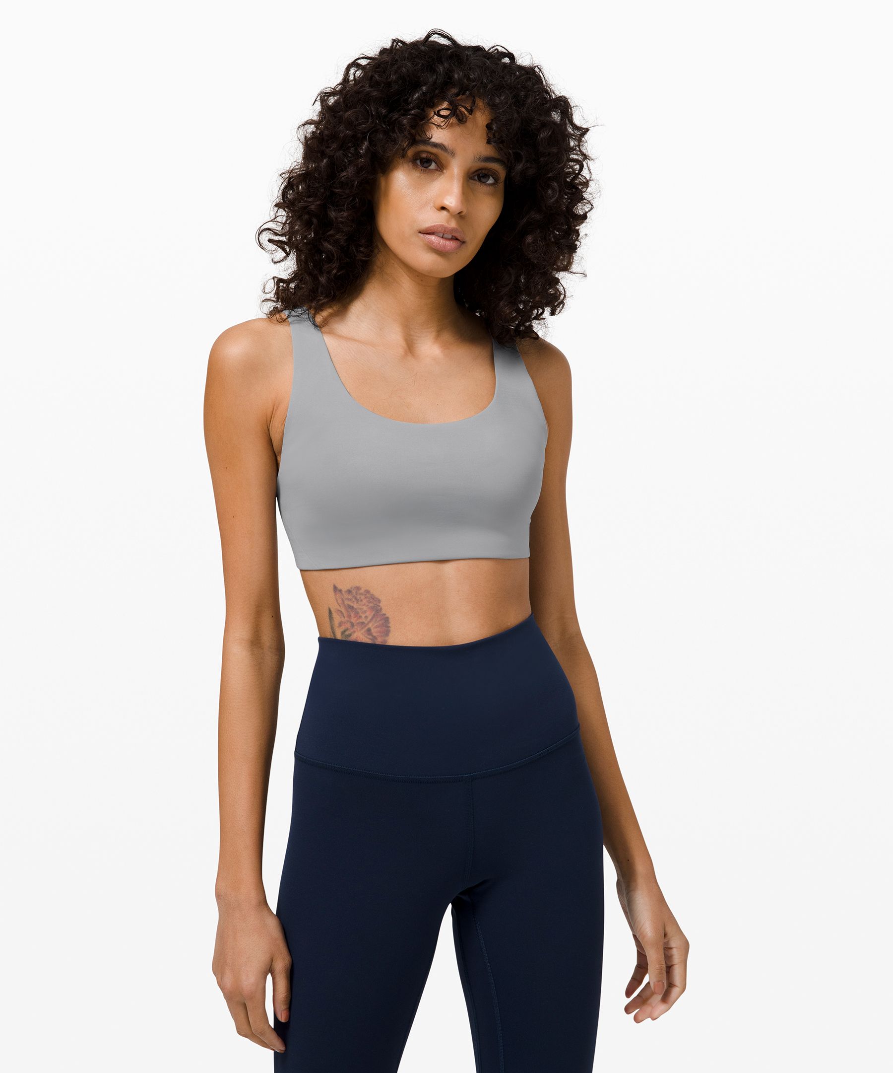 Lululemon In Alignment Straight-strap Bra *light Support, A/b Cups Online  Only In Grey