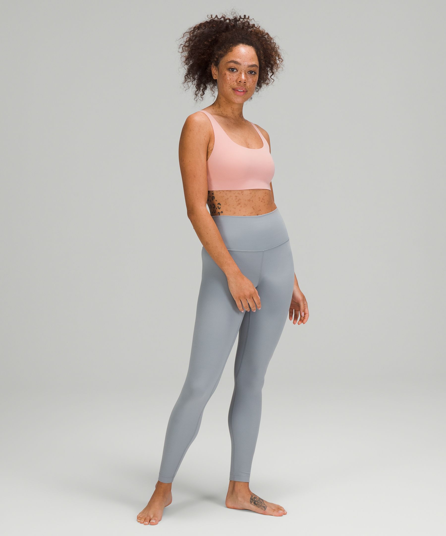 Lululemon In Alignment Straight Strap Bra *Light Support, A/B Cups -  Tidewater Teal - lulu fanatics